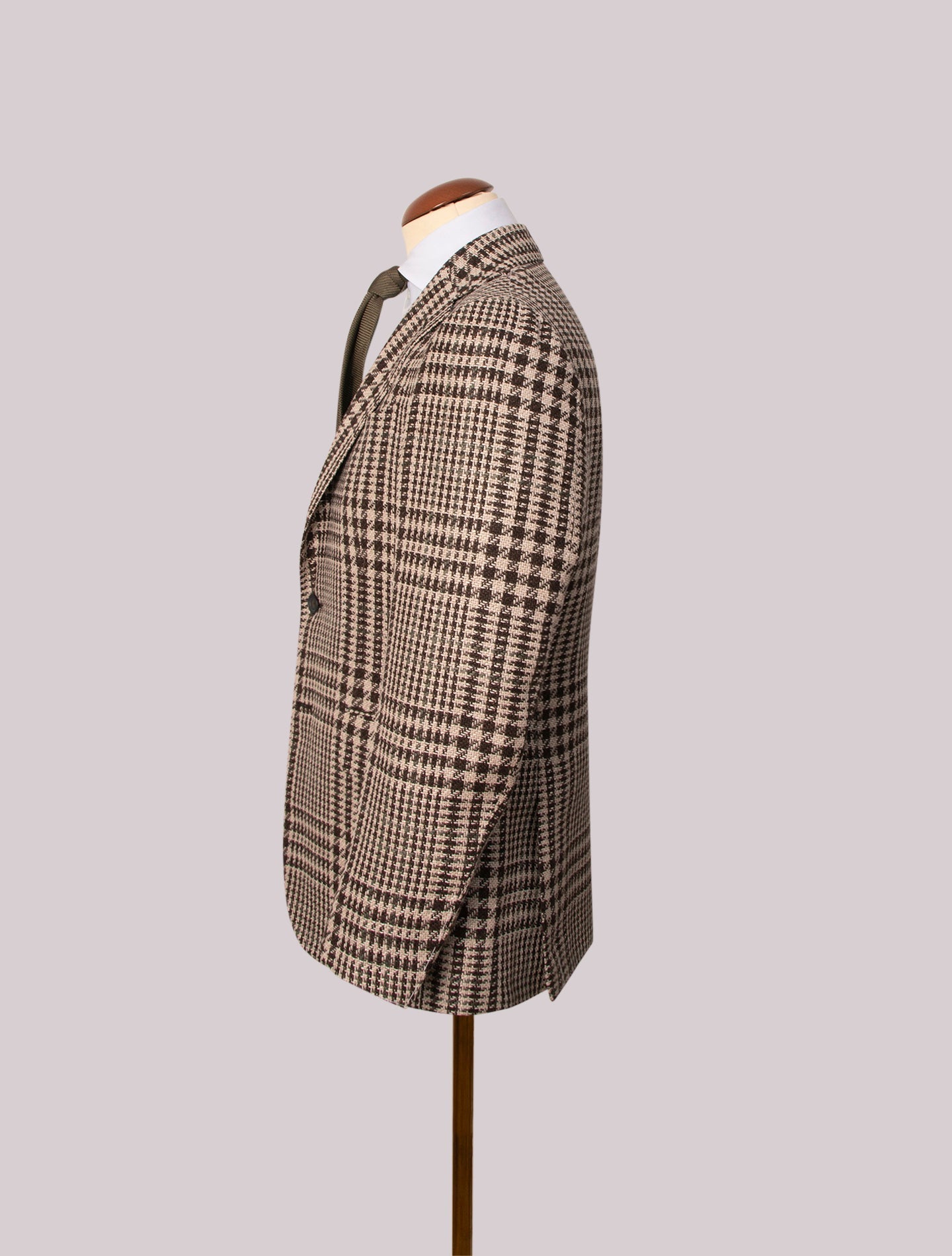 Beige Handmade Pattern Single Breasted Jacket | Gabucci