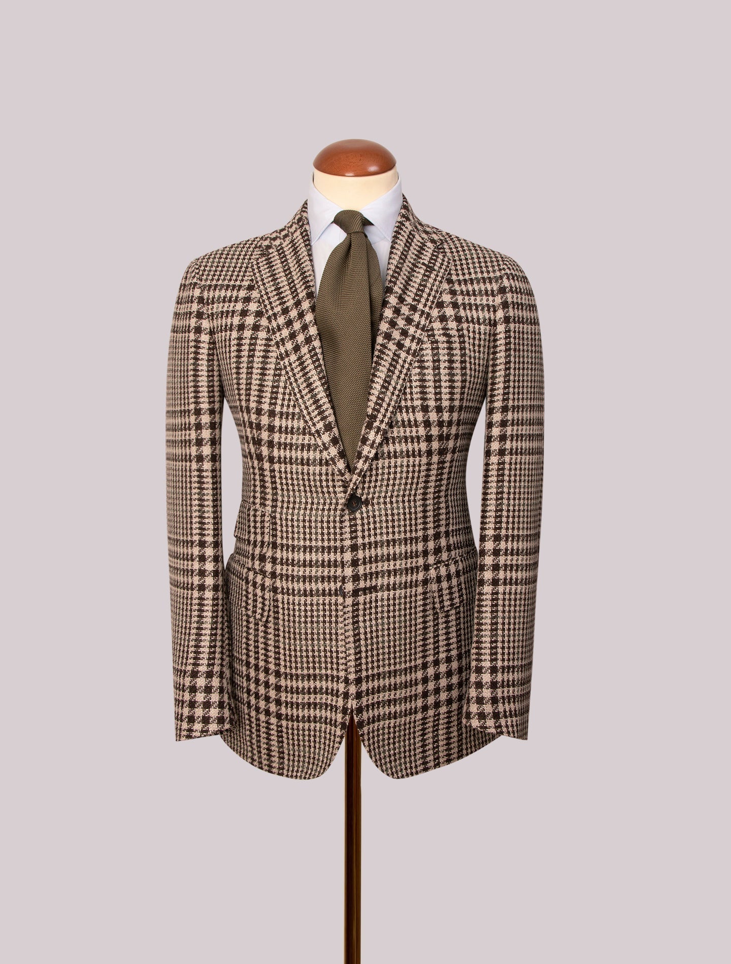 Beige Handmade Pattern Single Breasted Jacket | Gabucci