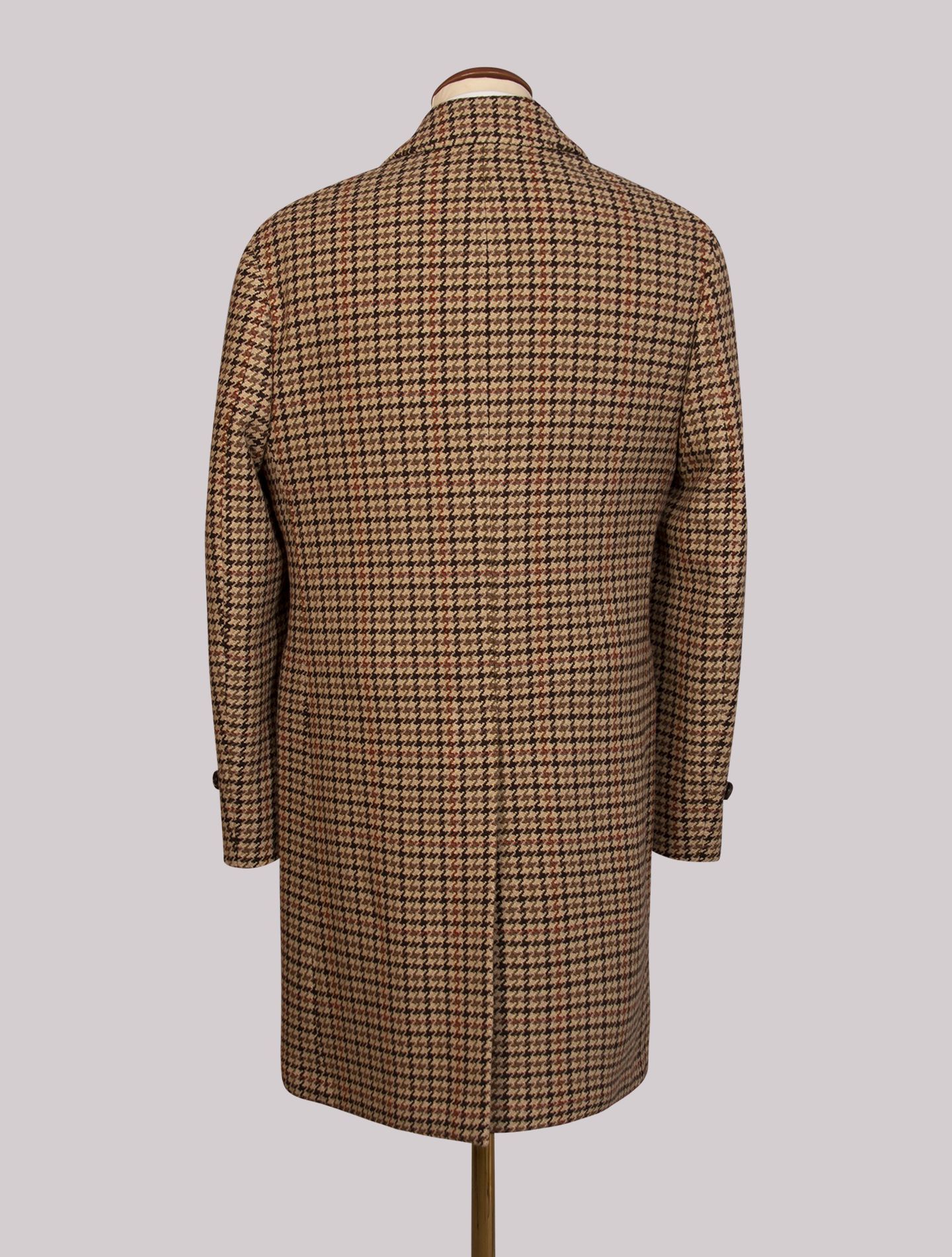 Beige Houndstooth Single Breasted Coat Gabriele Pasini Outerwear Gabucci