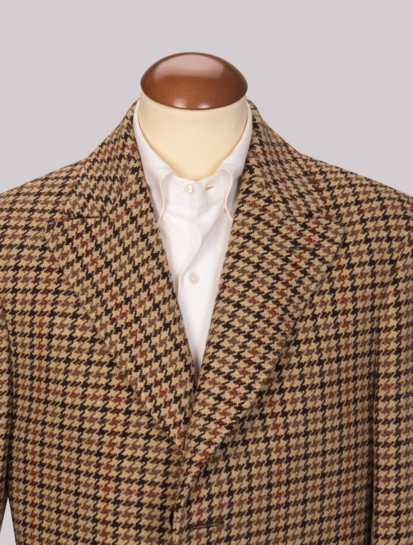 Beige Houndstooth Single Breasted Coat Gabriele Pasini Outerwear Gabucci