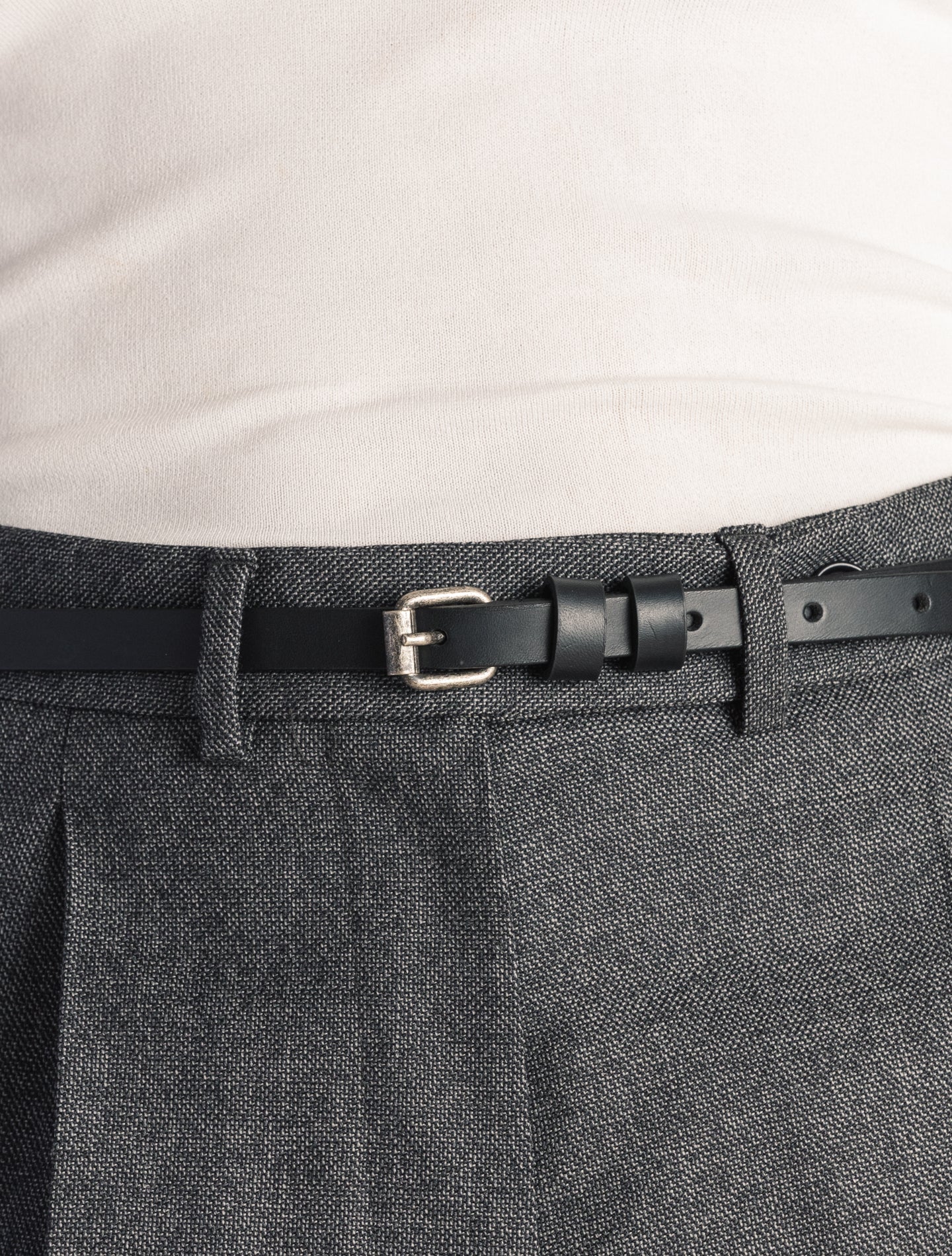 Black Leather Belt | Gabucci