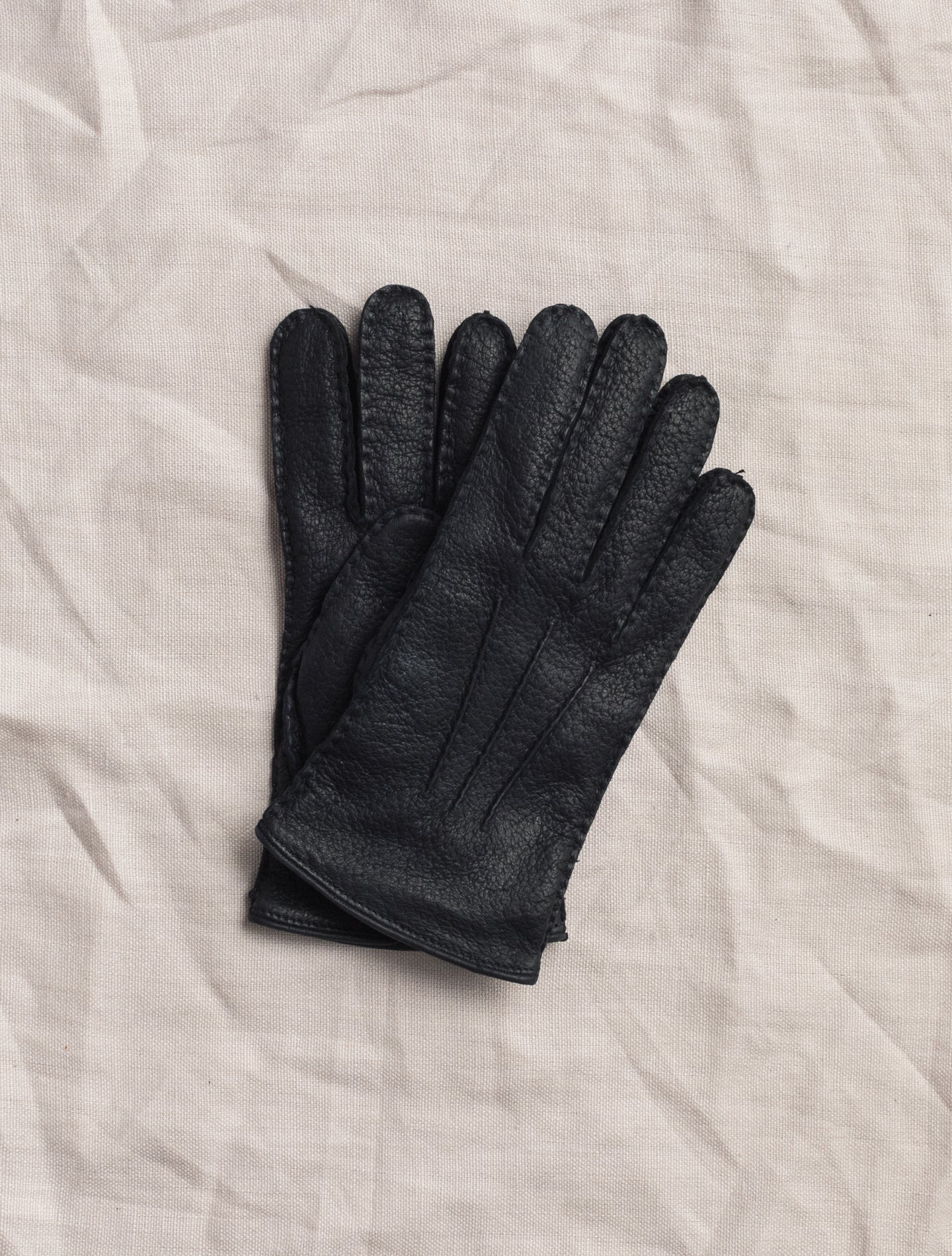 Black Peccary Gloves | Gabucci