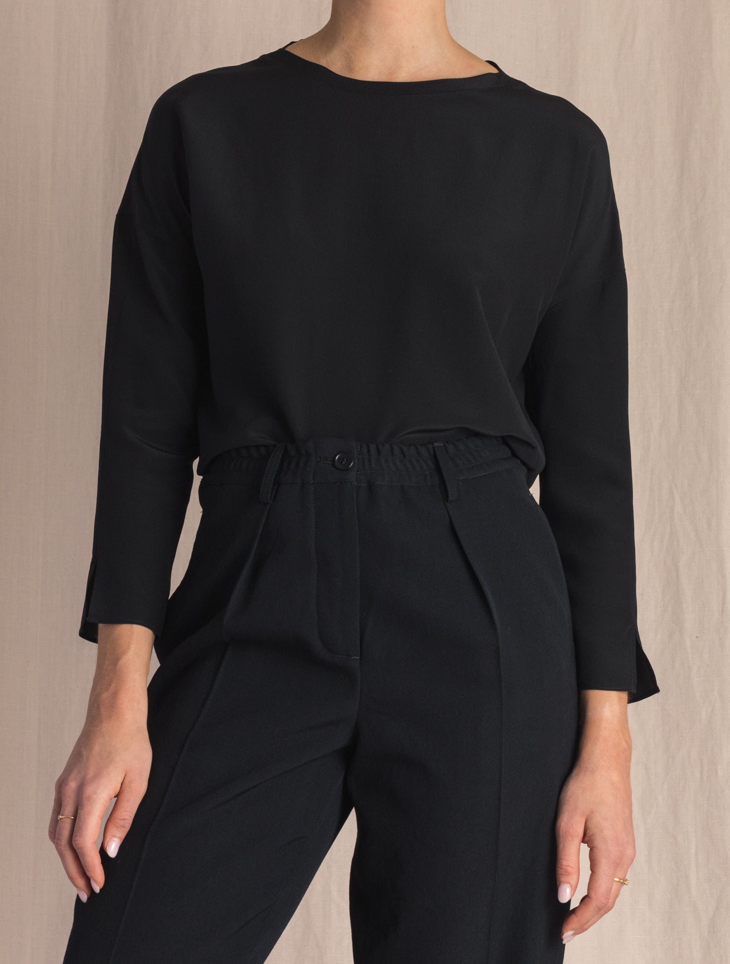 Black Silk Blouse | Gabucci