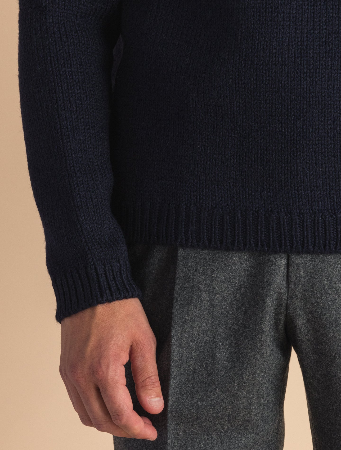 Blue Denzel Crewneck Wool Sweater | Gabucci