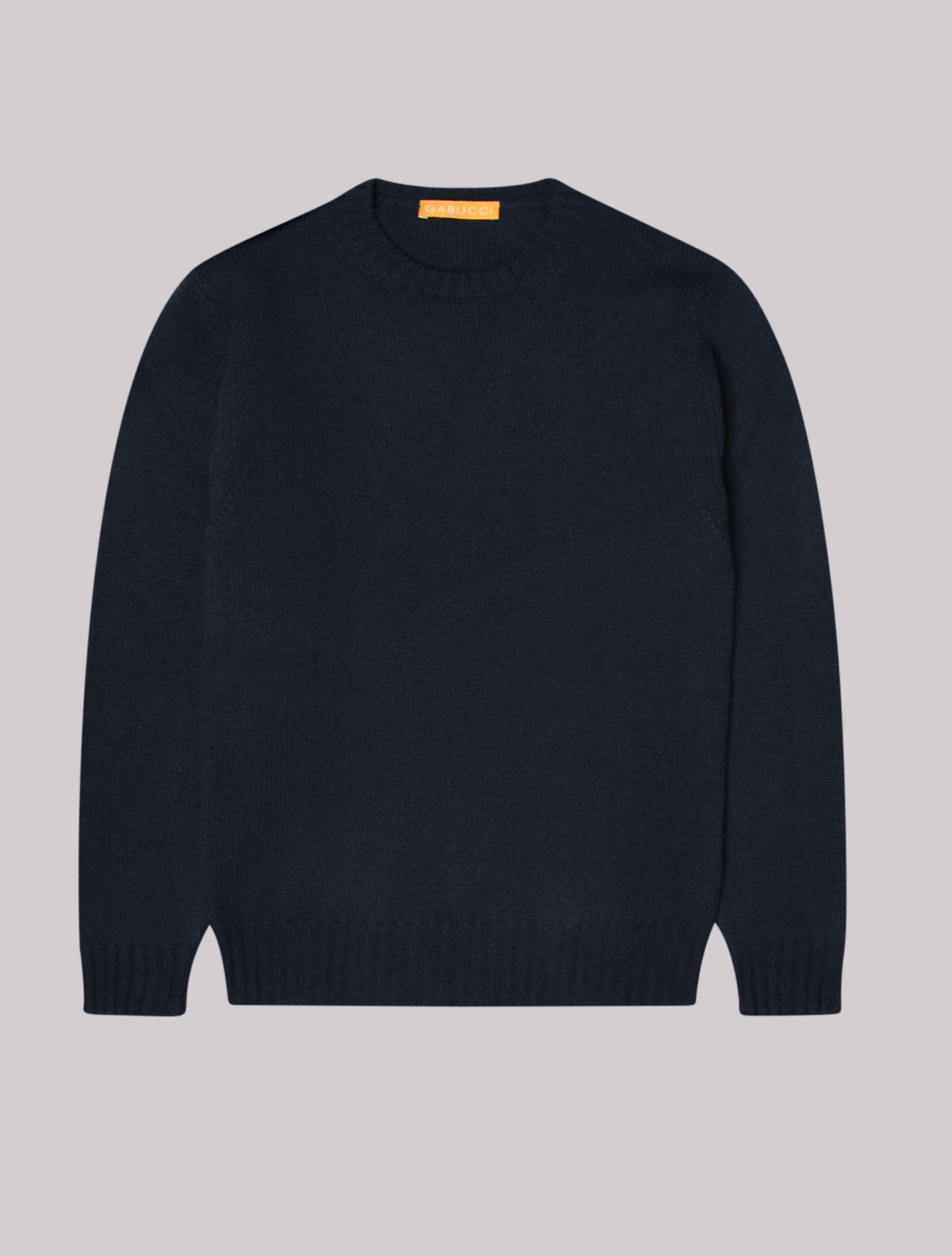 Blue Heavy Crewneck Cashmere Sweater