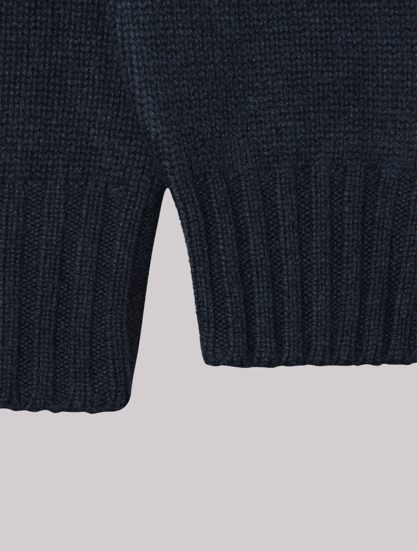 Blue Heavy Crewneck Cashmere Sweater