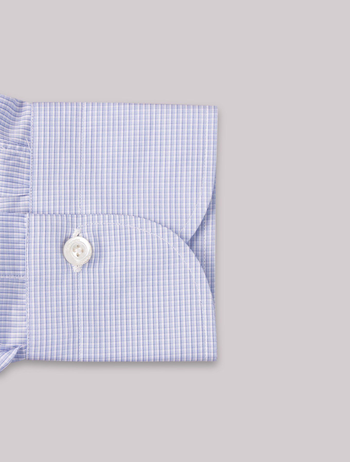 Blue Mini Dupplin Checked Eduardo 170 Finamore Shirts Gabucci