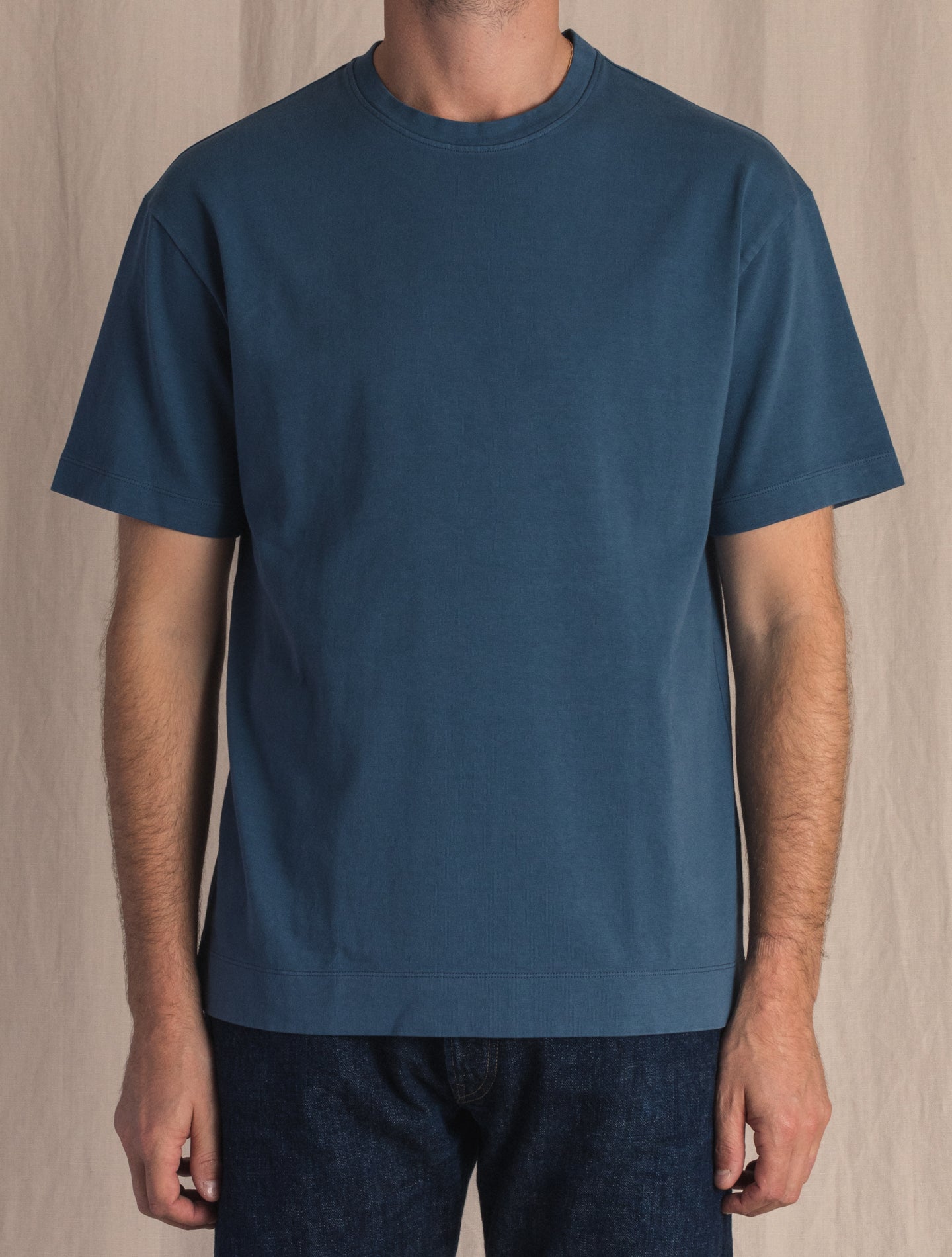 Blue Nevis Cotton T-shirt | Gabucci