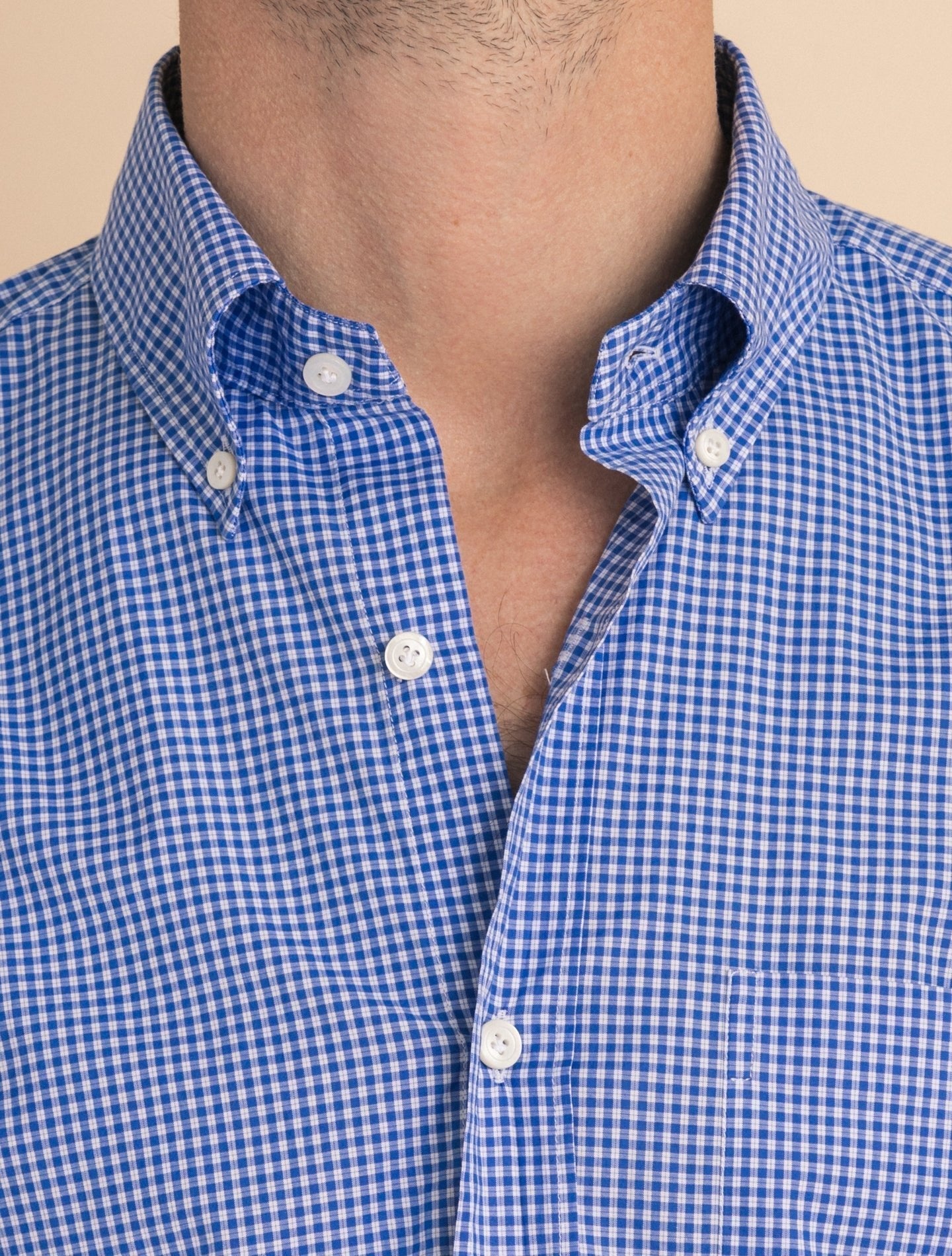 Blue Toledo Checked Button Down Shirt | Gabucci