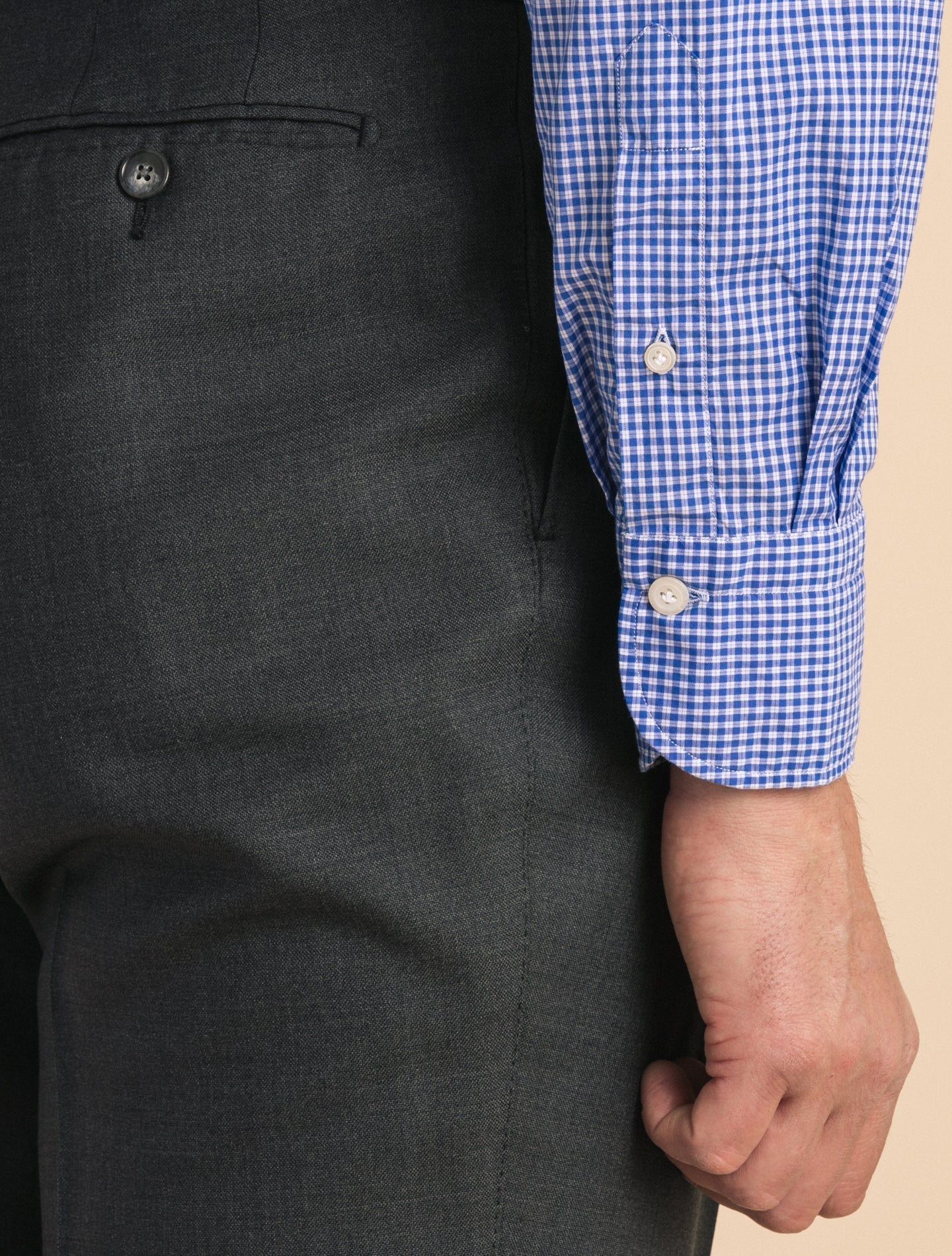 Blue Toledo Checked Button Down Shirt | Gabucci