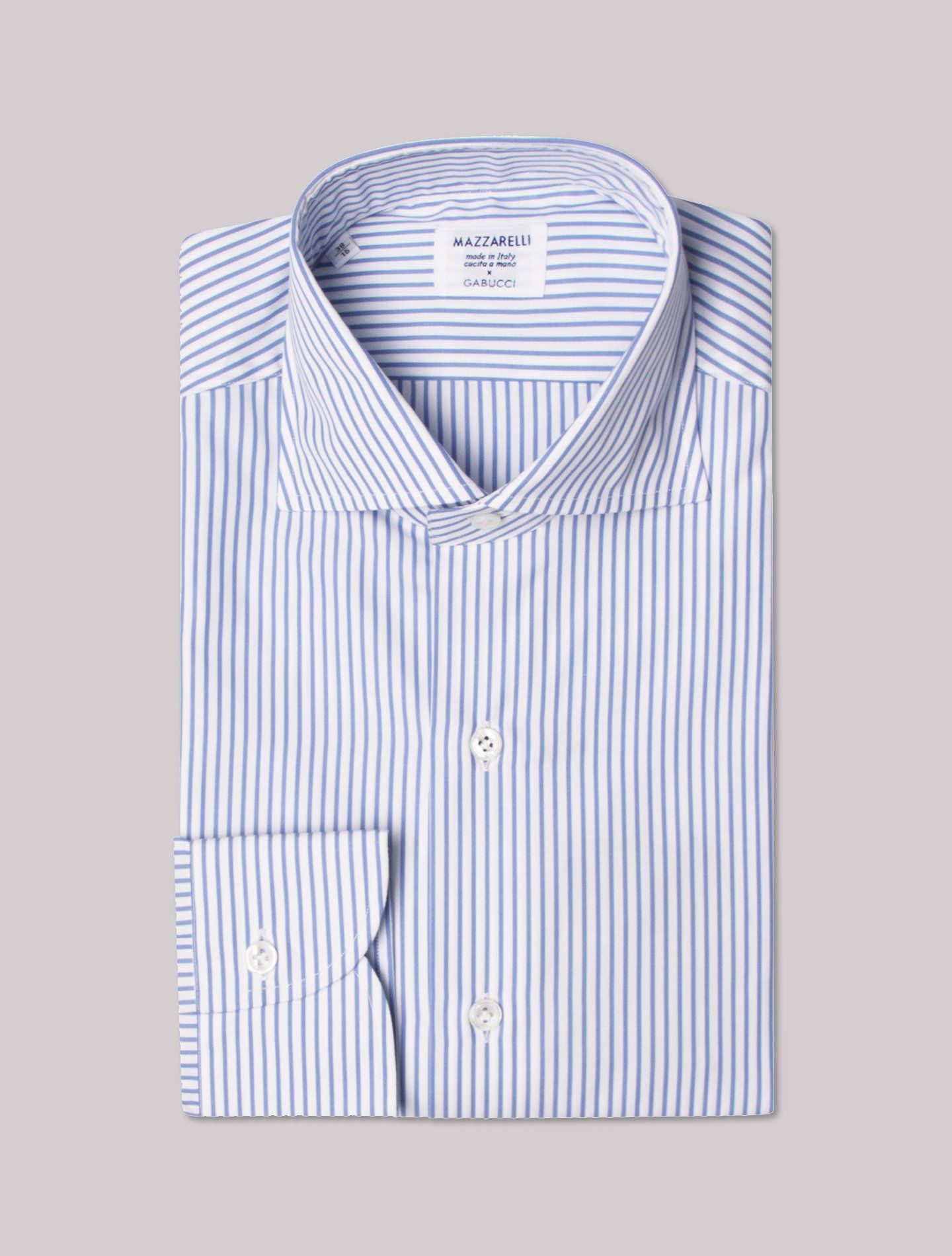 Blue White Striped Standard Shirt