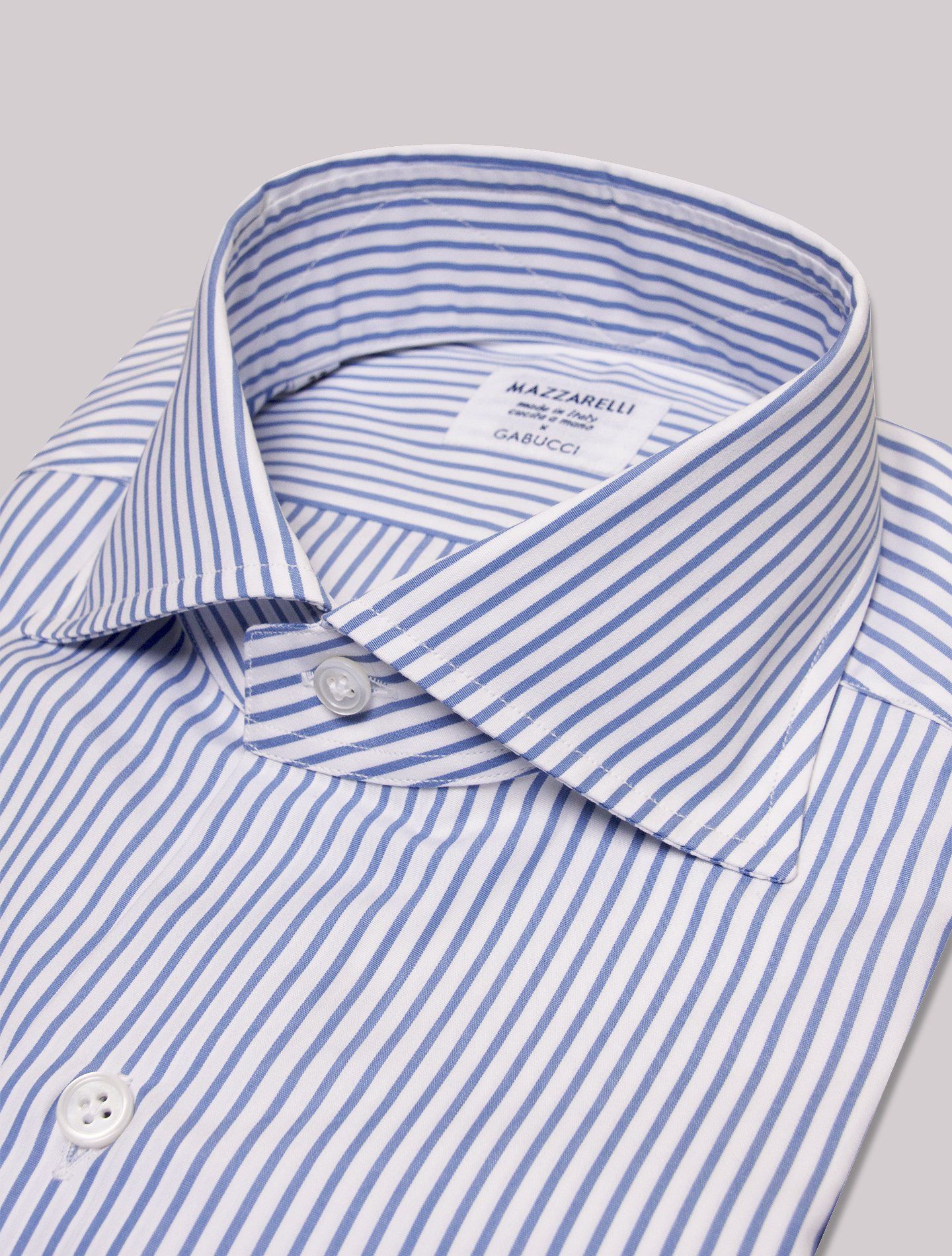 Blue White Striped Standard Shirt