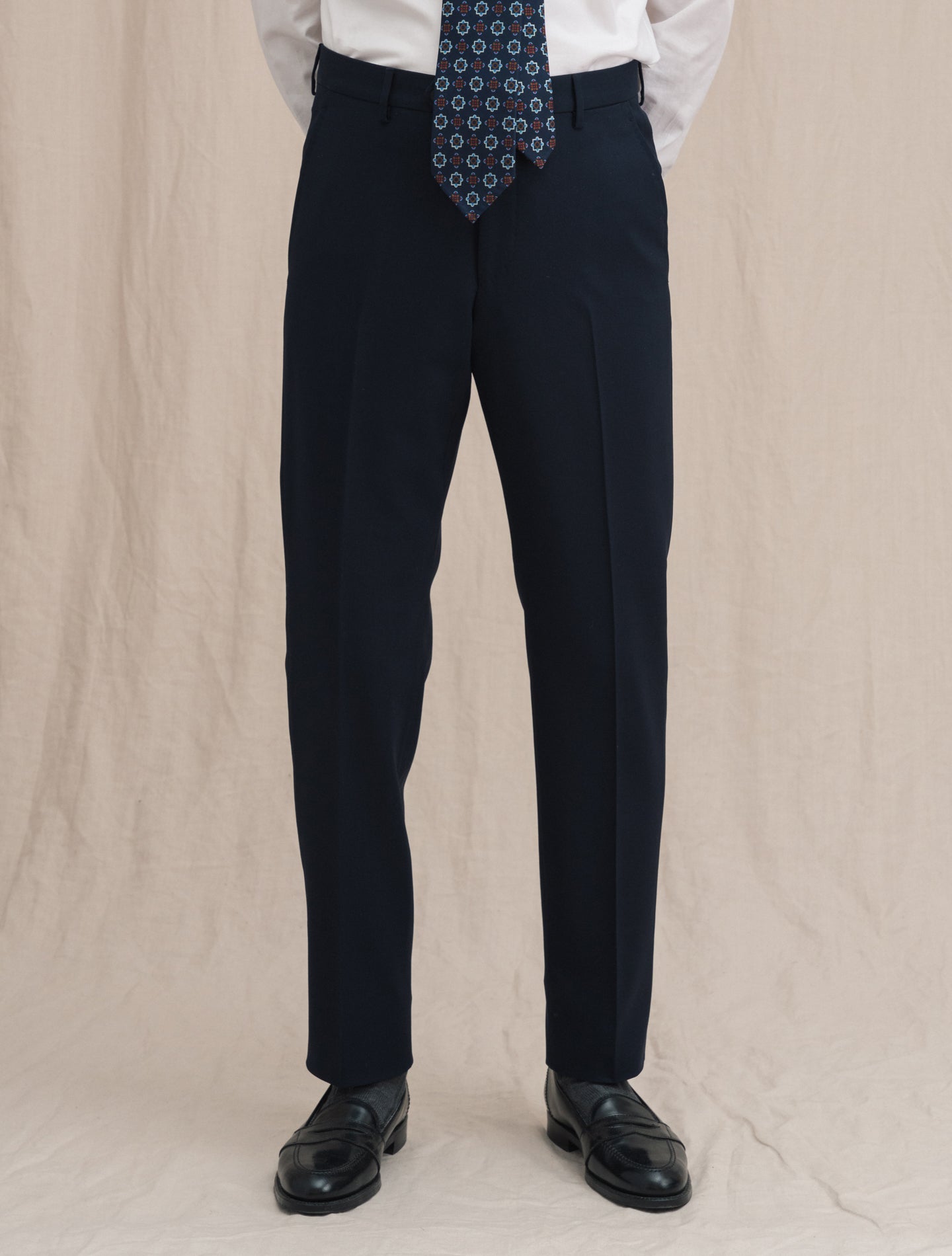 Boheme Single Breasted Wool Suit Navy | Gabucci