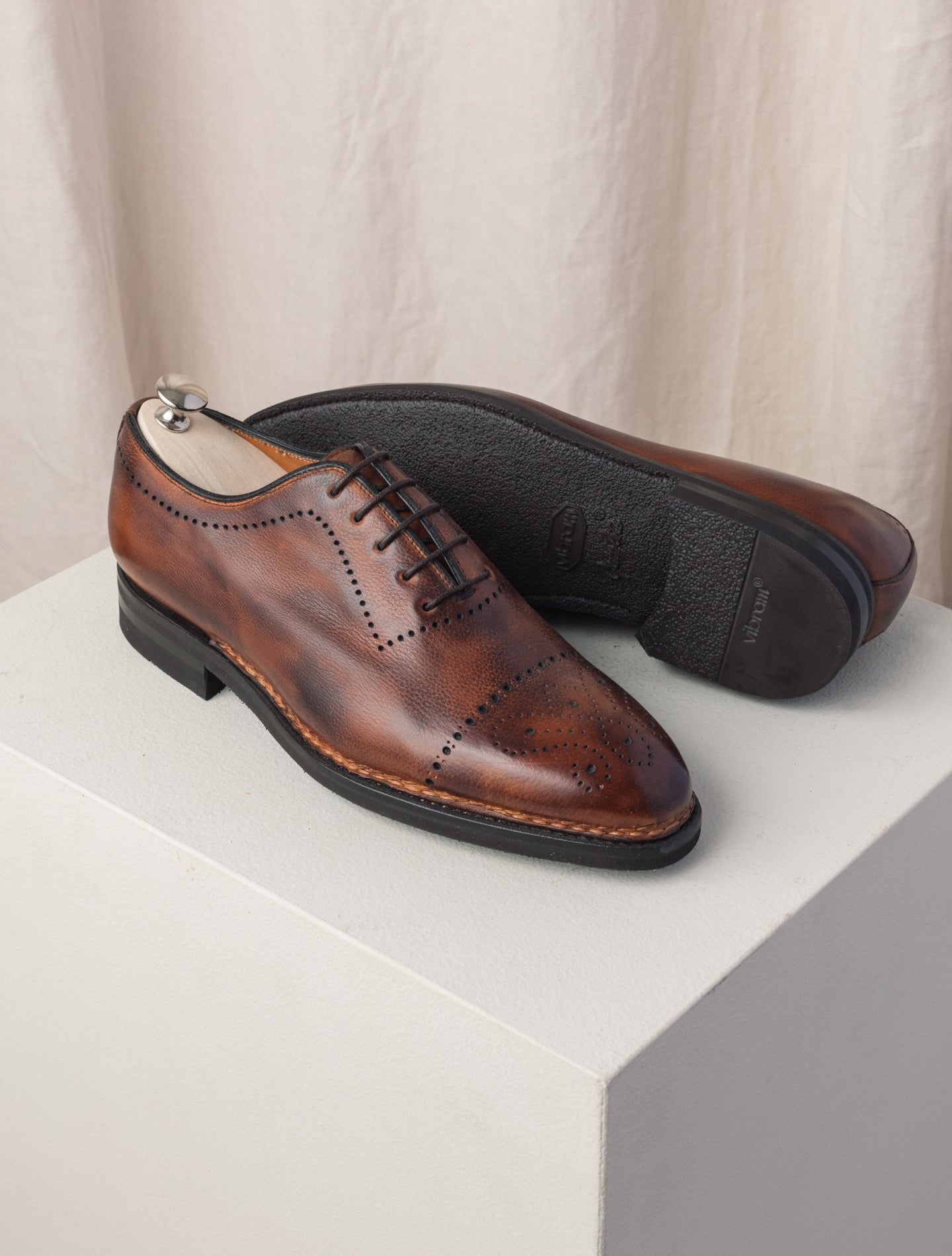 Brown Brouge Oxford Shoes Brera II | Gabucci