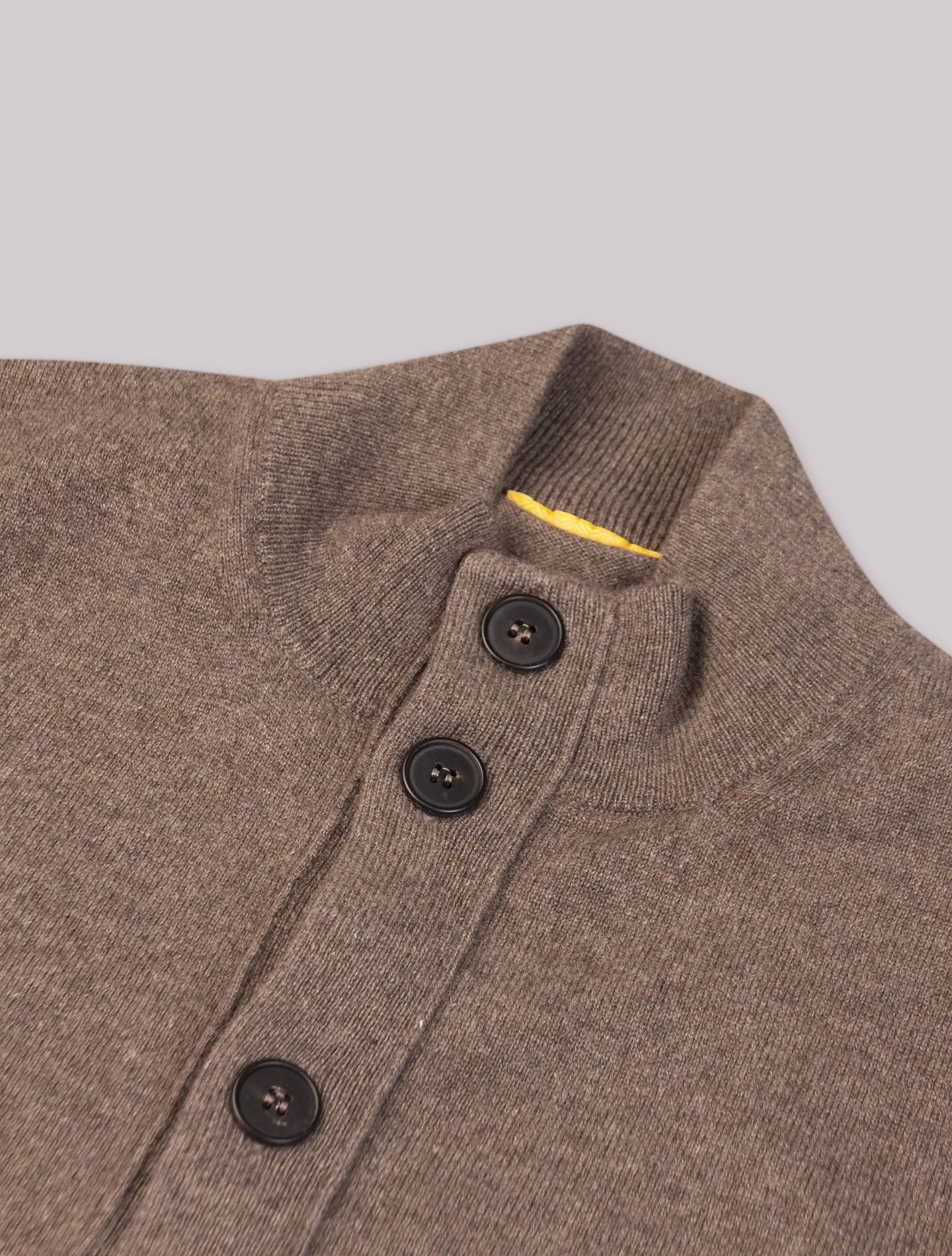 Brown Melange Cashmere Cardigan Sweater Gabucci Knitwear Gabucci