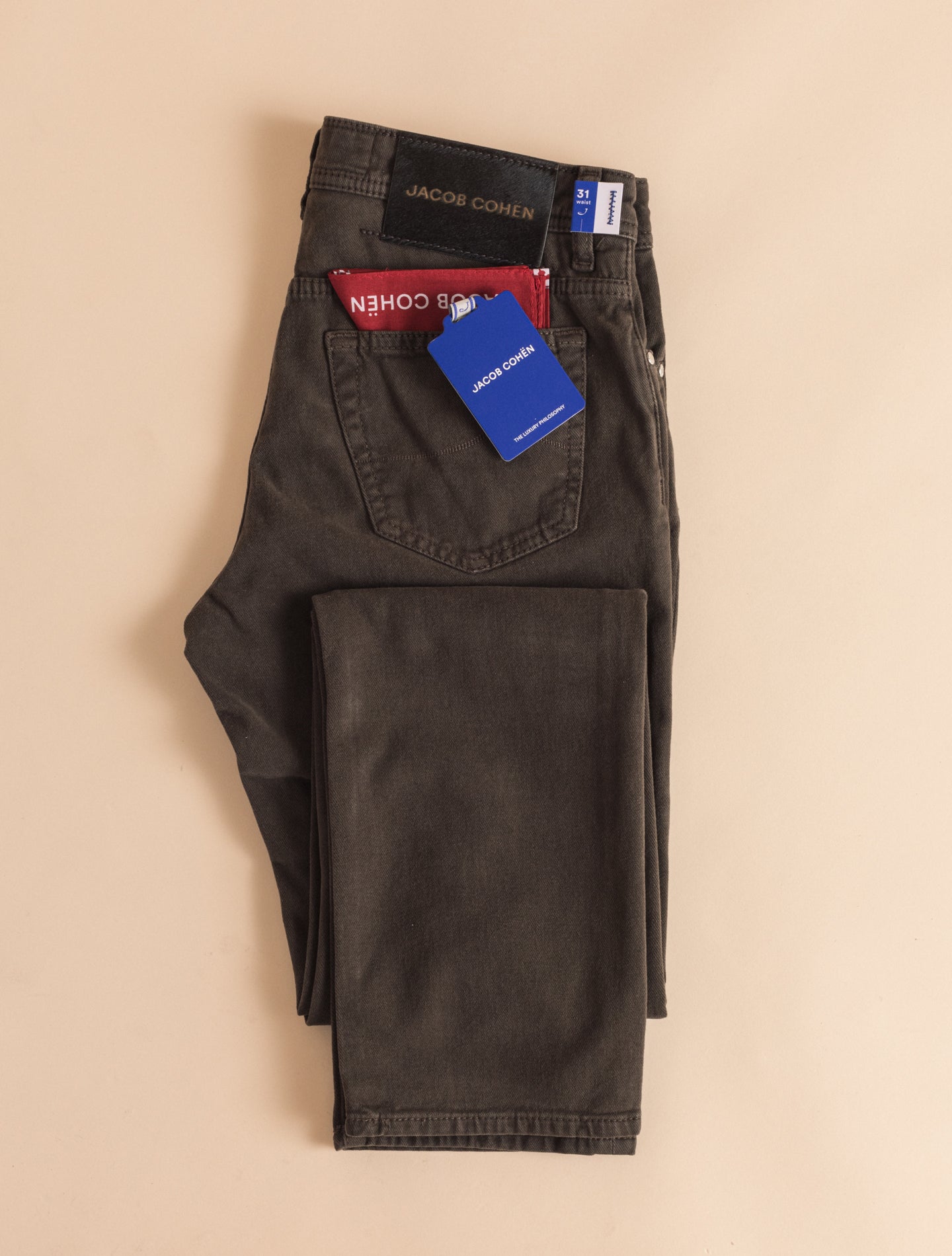 Brusched Twill Bard 688 Five Pocket Brown Jacob Cohën Jeans 31