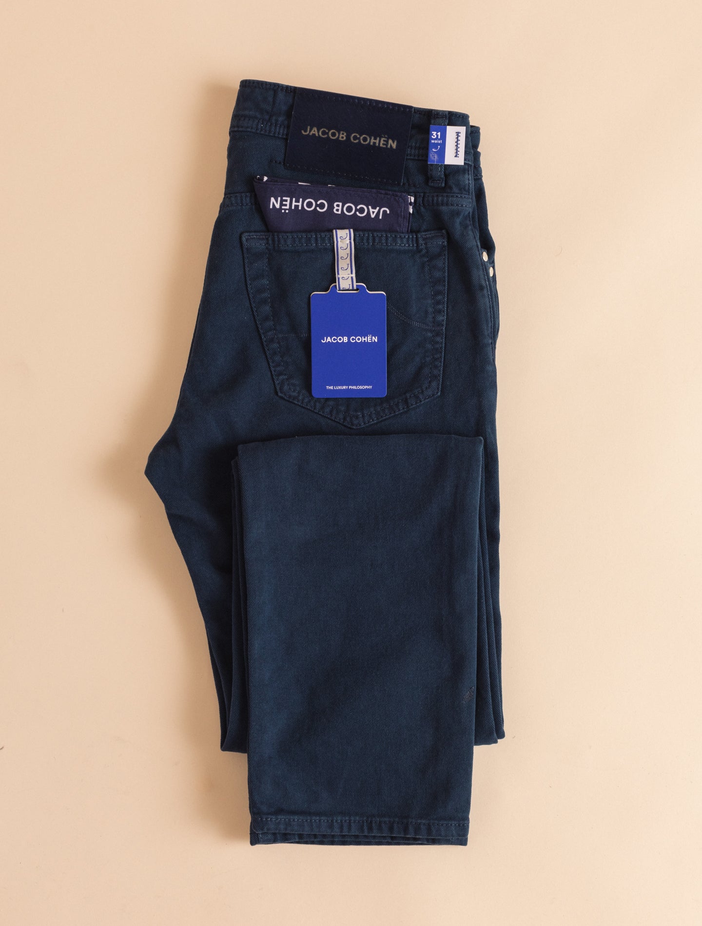 Brusched Twill Bard 688 Five Pocket Navy Jacob Cohën Jeans 31