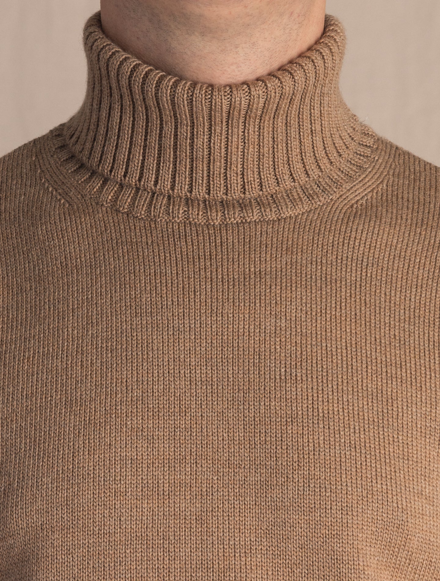 Camel Merino Wool Rollneck | Gabucci