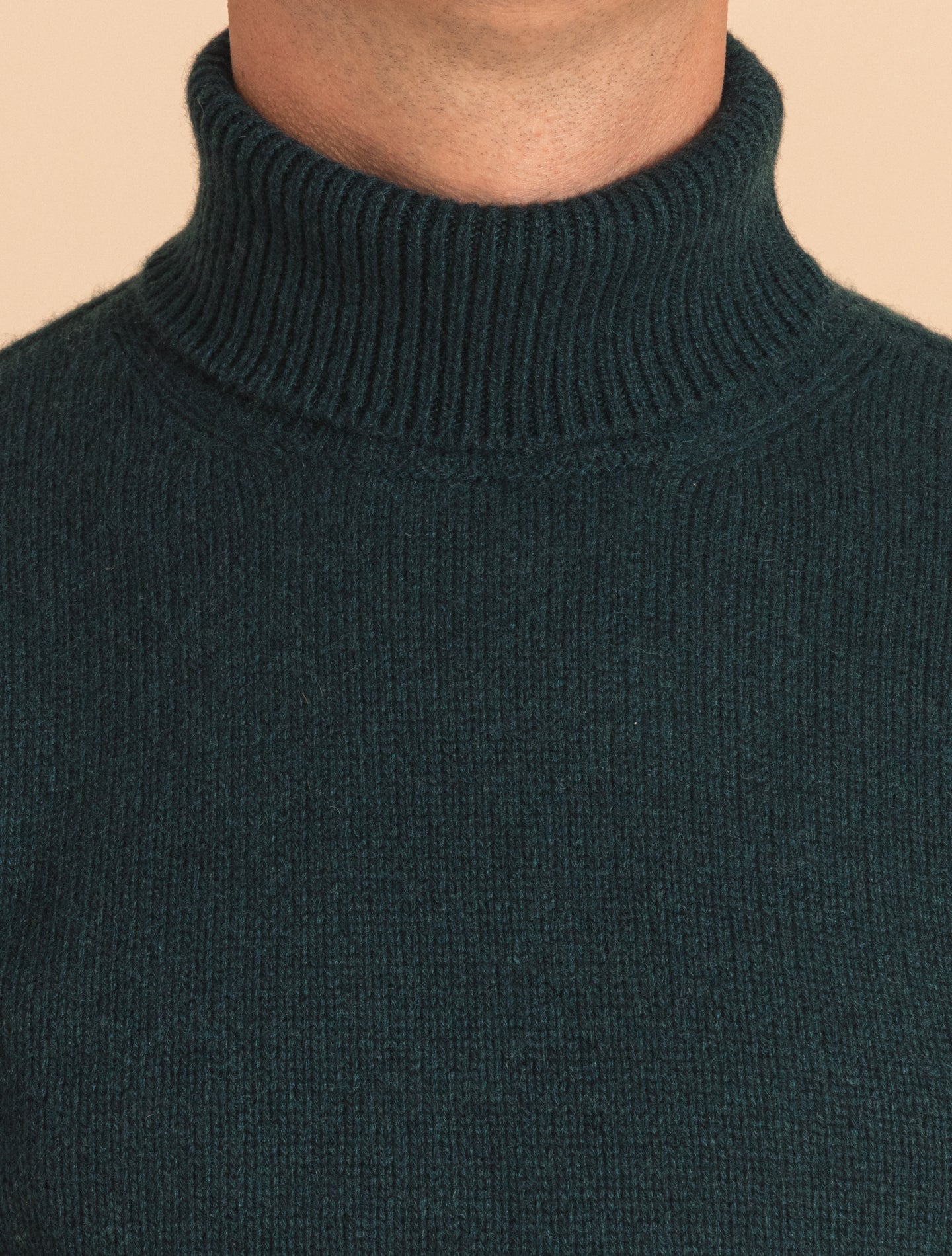 Cashmere Heavy Knitted Rollneck Dark Green Gabucci Knitwear 46