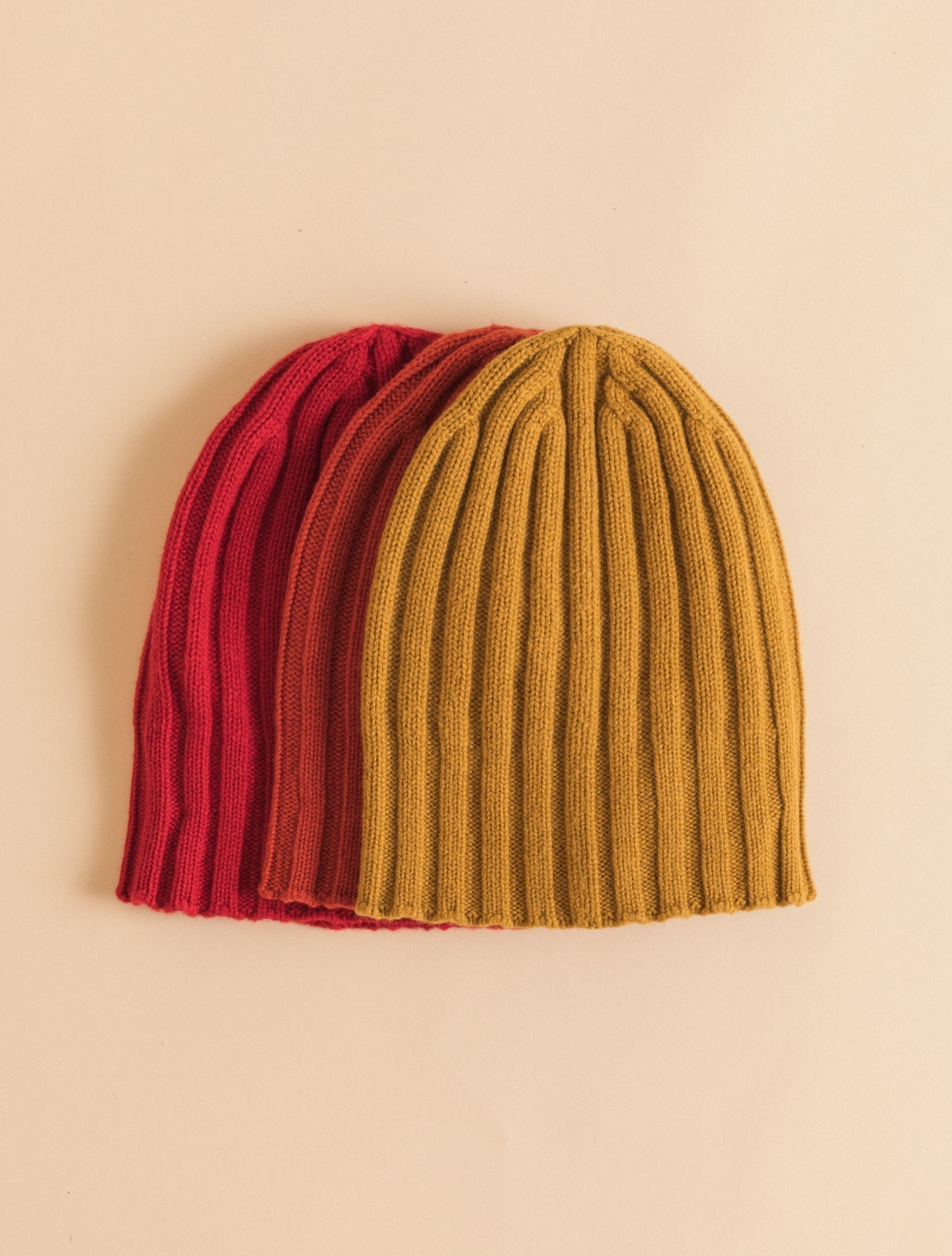 Cashmere Ribb Beanie Yellow Gabucci Hats One Size