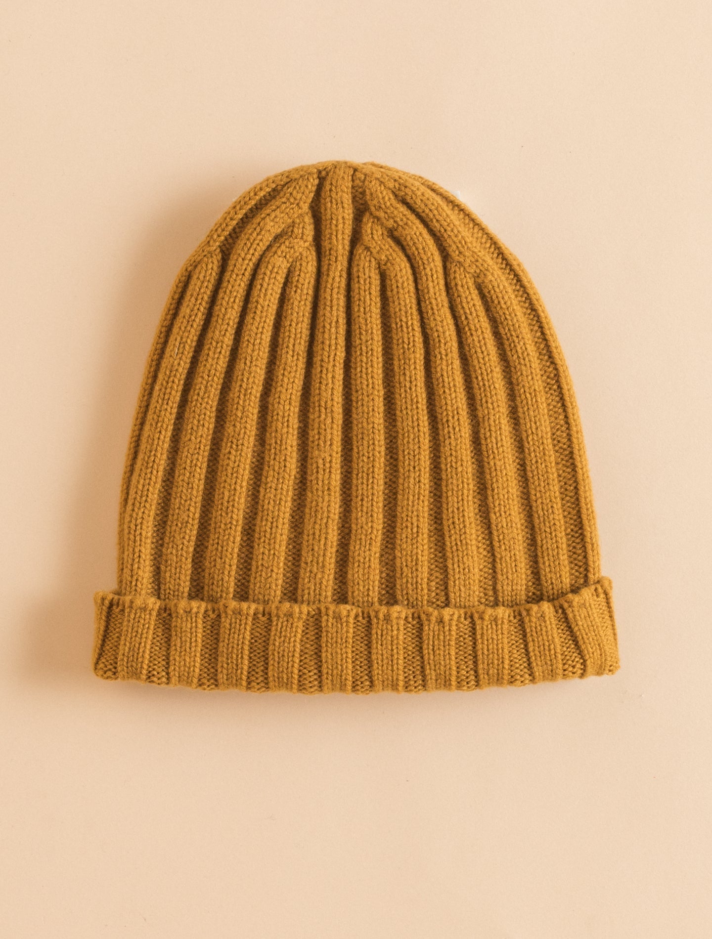 Cashmere Ribb Beanie Yellow Gabucci Hats One Size