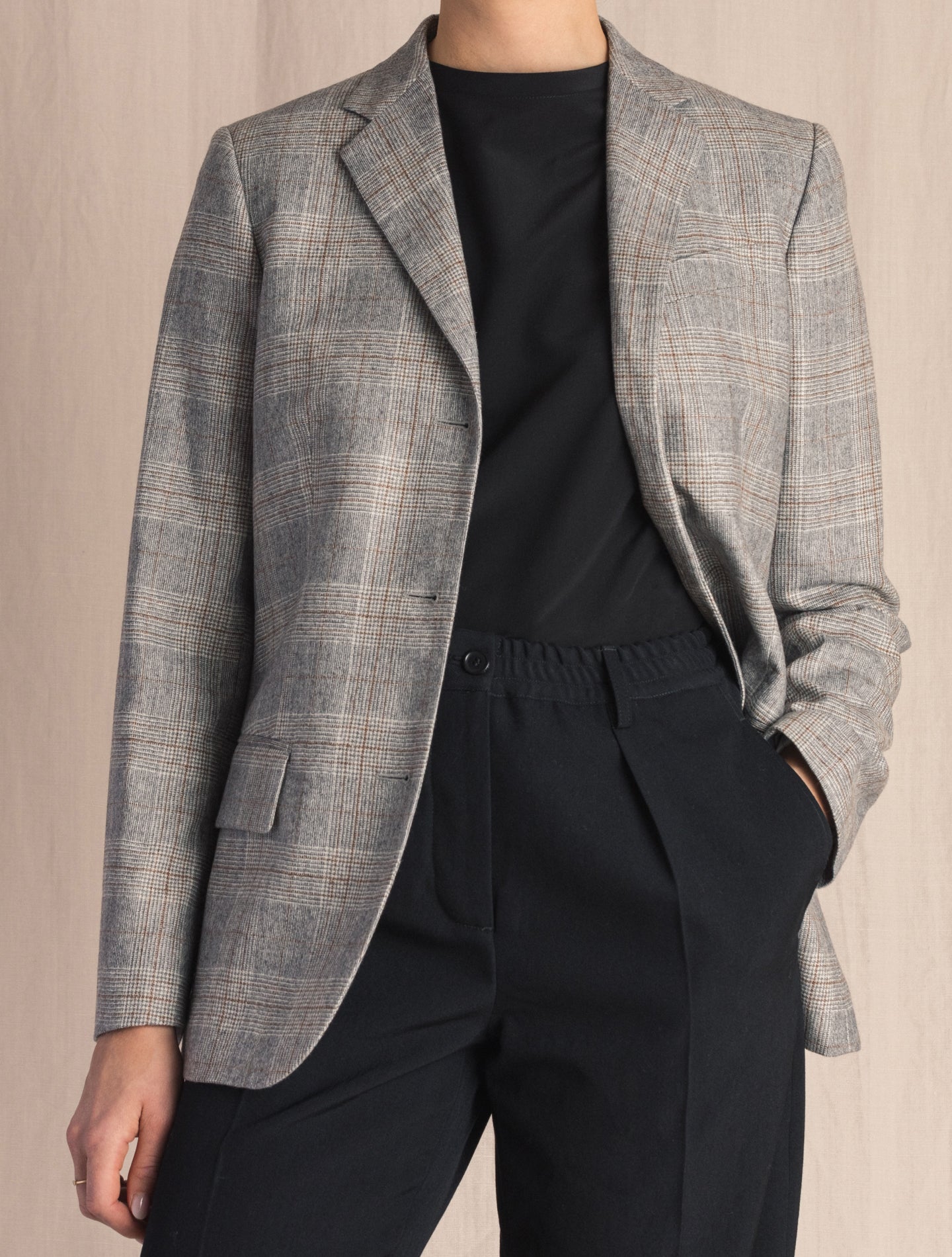 Checked Wool Mix jacket Grey Aspesi Jackets IT 40