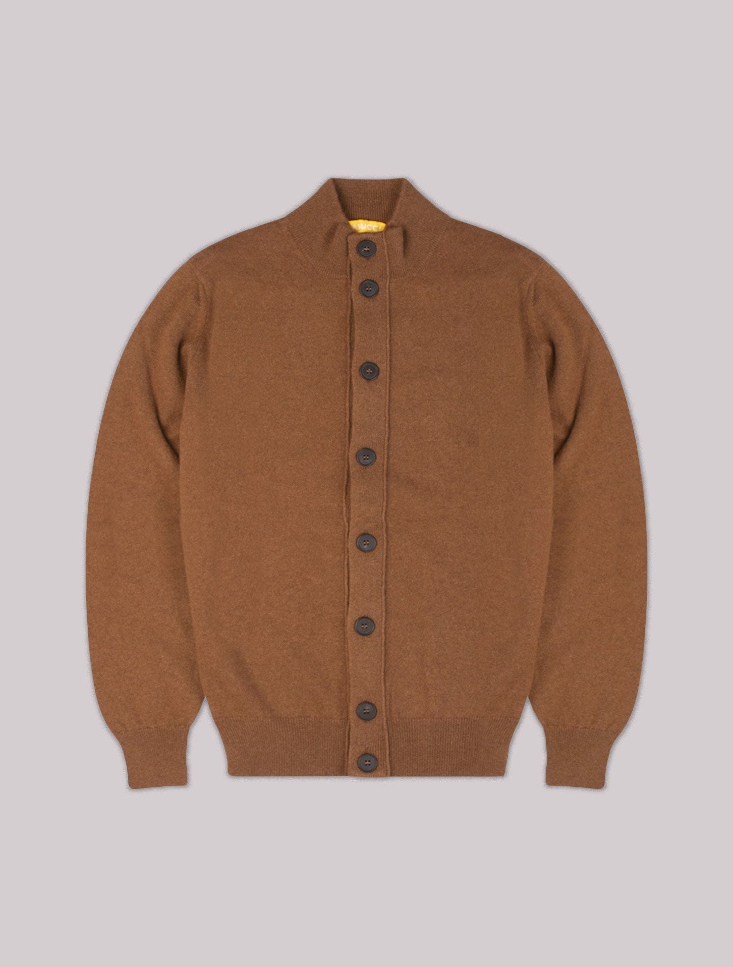 Chestnut Cashmere Cardigan Sweater Gabucci Knitwear Gabucci