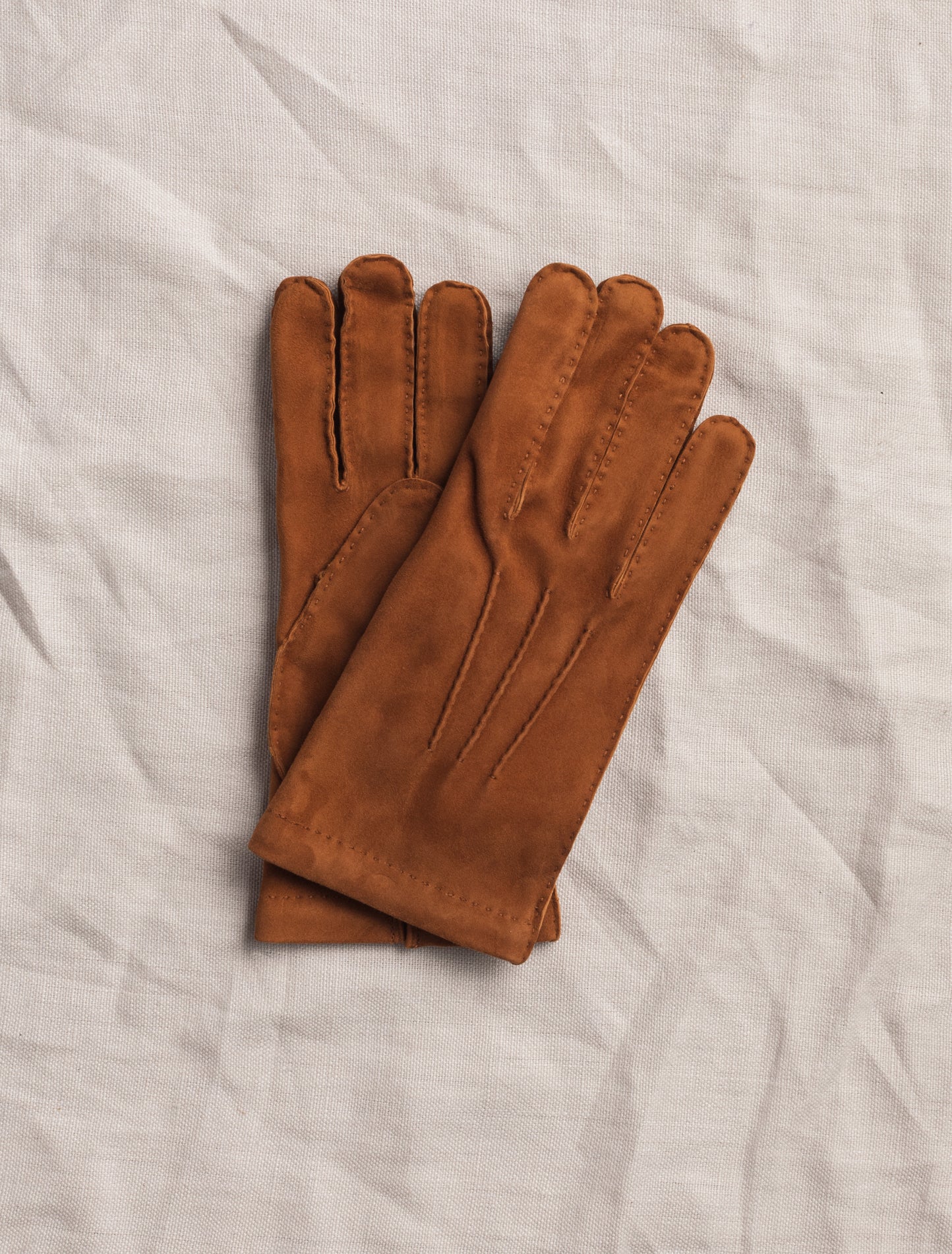 Cognac Suede Gloves Mario Portolano Gloves 7,5