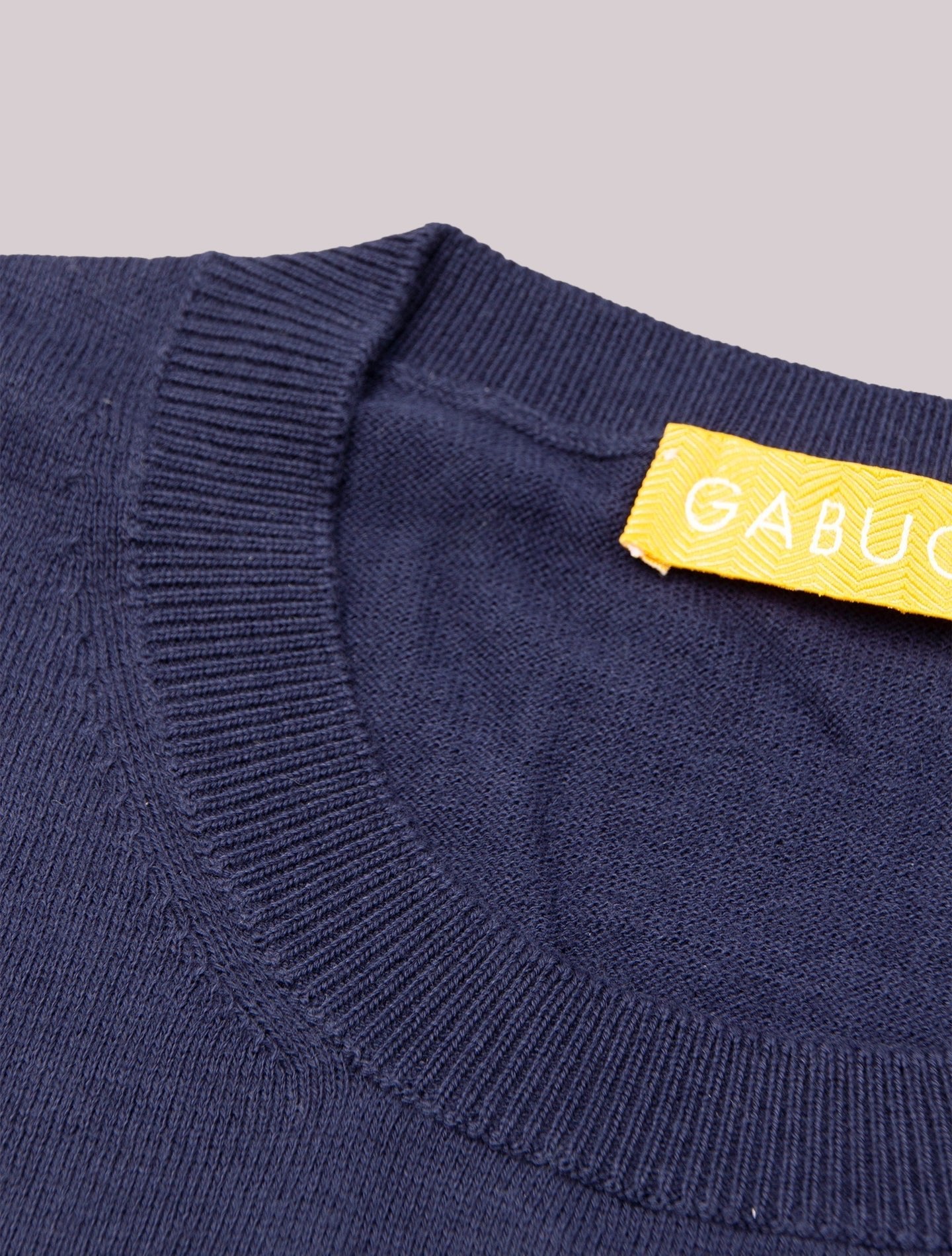 Cotton Cashmere Short Sleeve Crewneck Blue Gabucci Knitwear 48