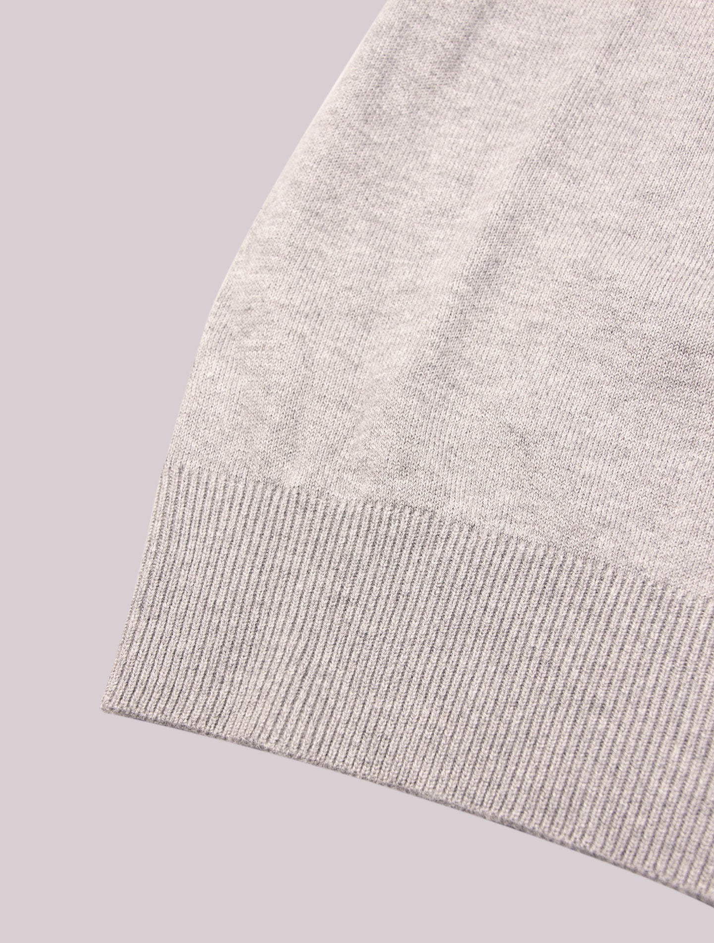 Cotton Cashmere Short Sleeve Crewneck Grey Gabucci Knitwear 48