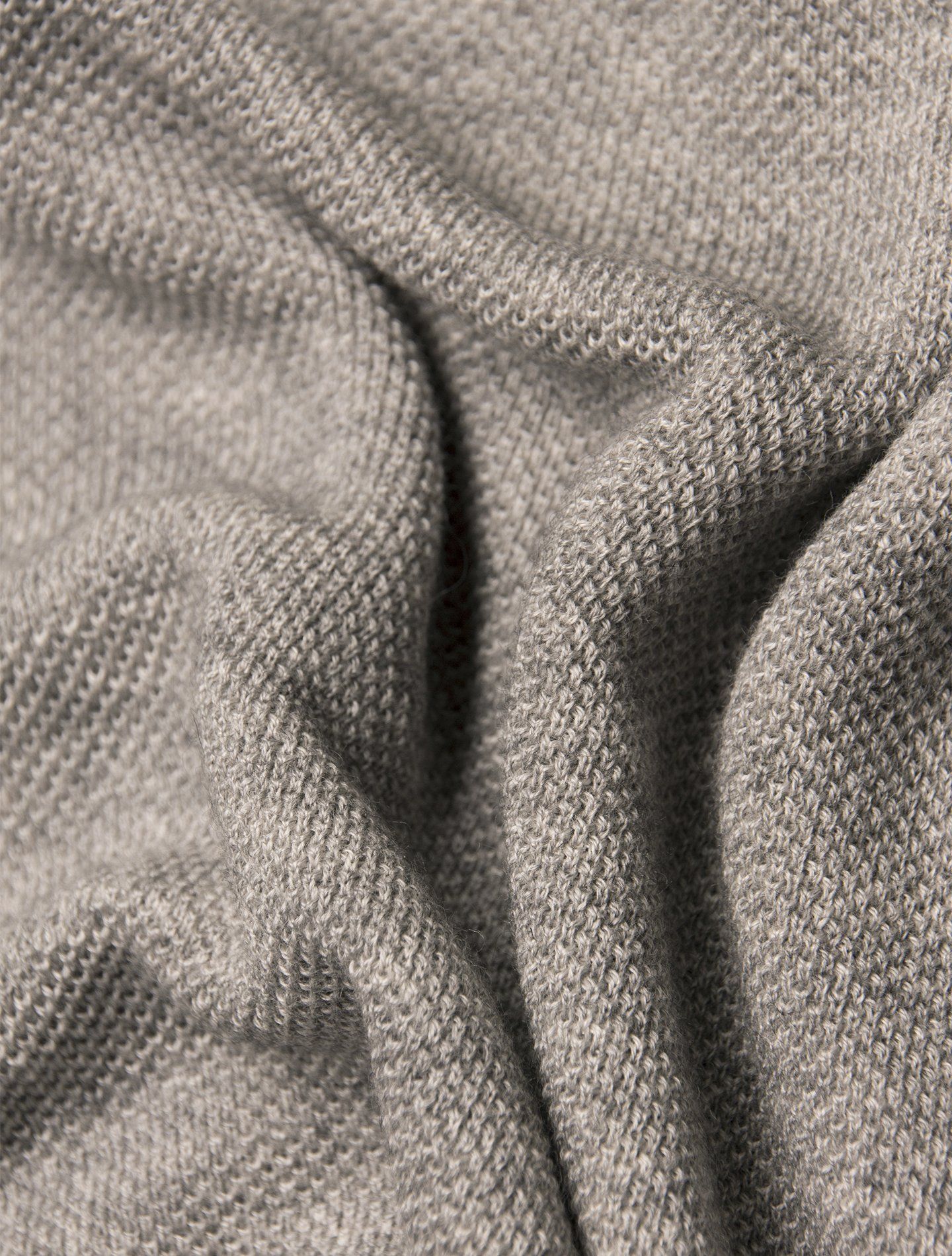 Cotton Cashmere Structured Knitted Polo Shirt Grey Fioroni Polo shirts 46