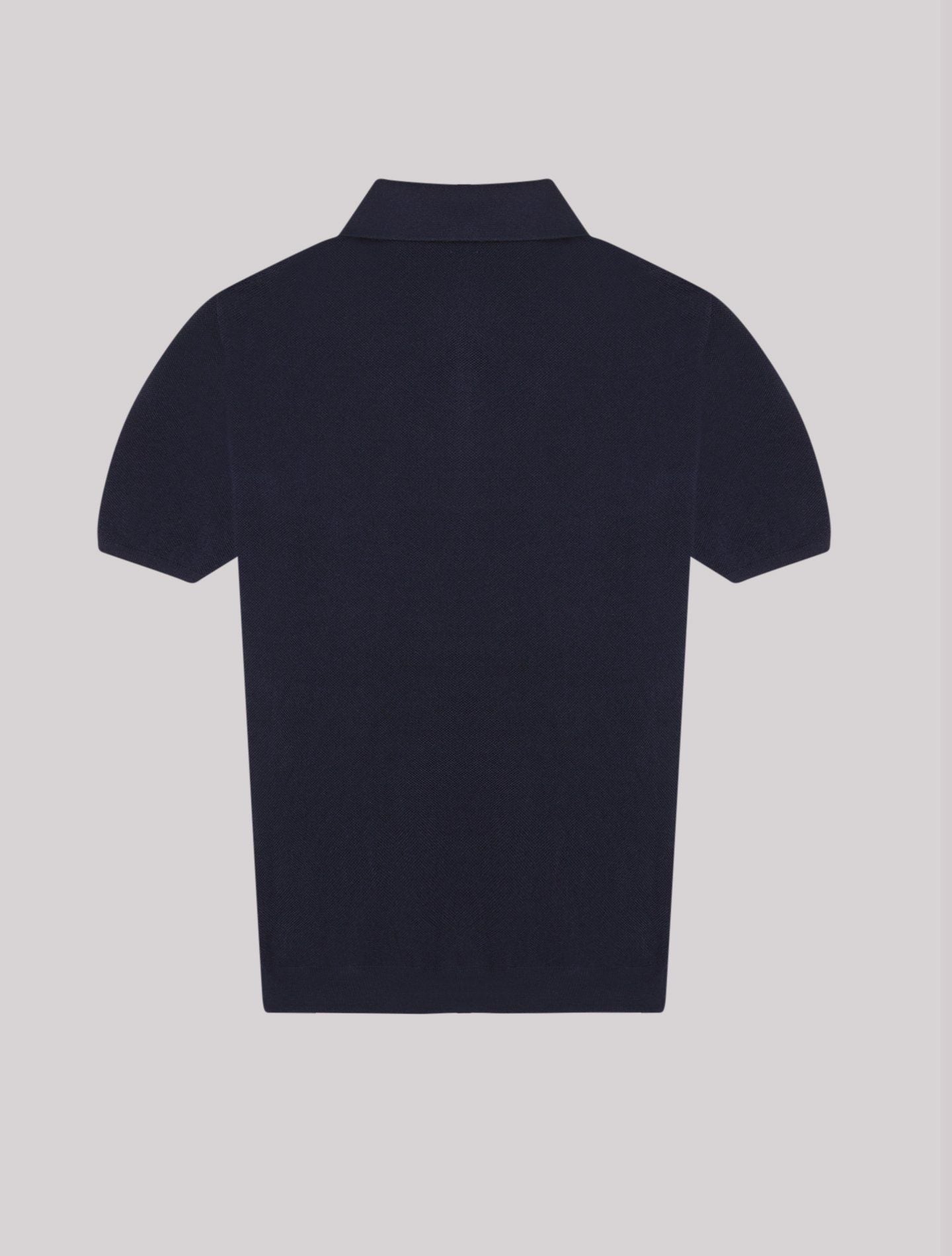 Cotton Cashmere Structured Knitted Polo Shirt Navy Fioroni Polo shirts 46