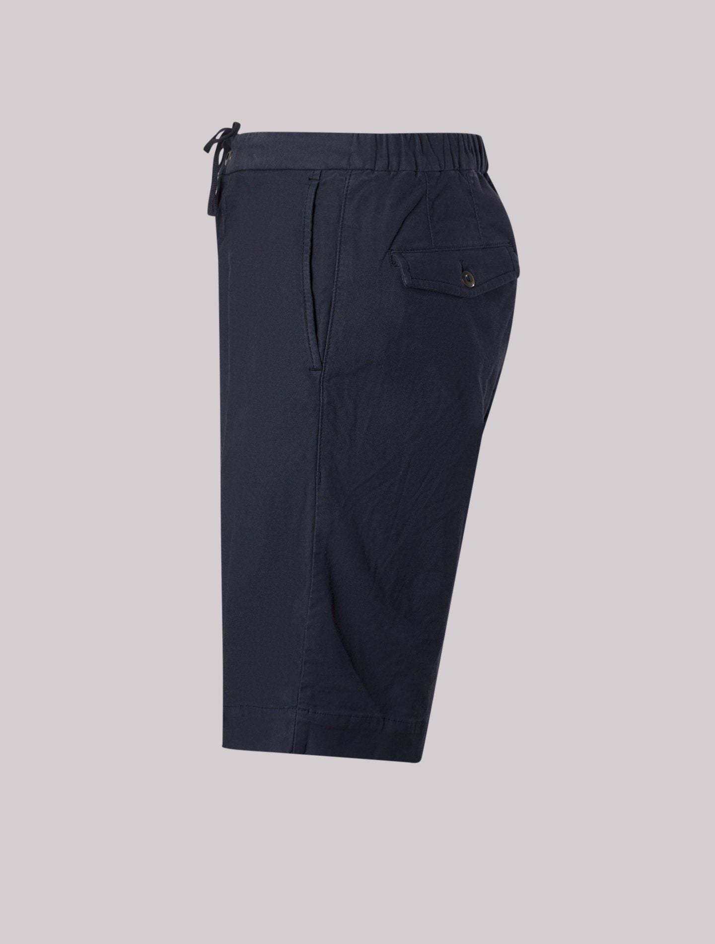 Cotton Regular Fit Drawstring Shorts Navy Incotex Trousers 29