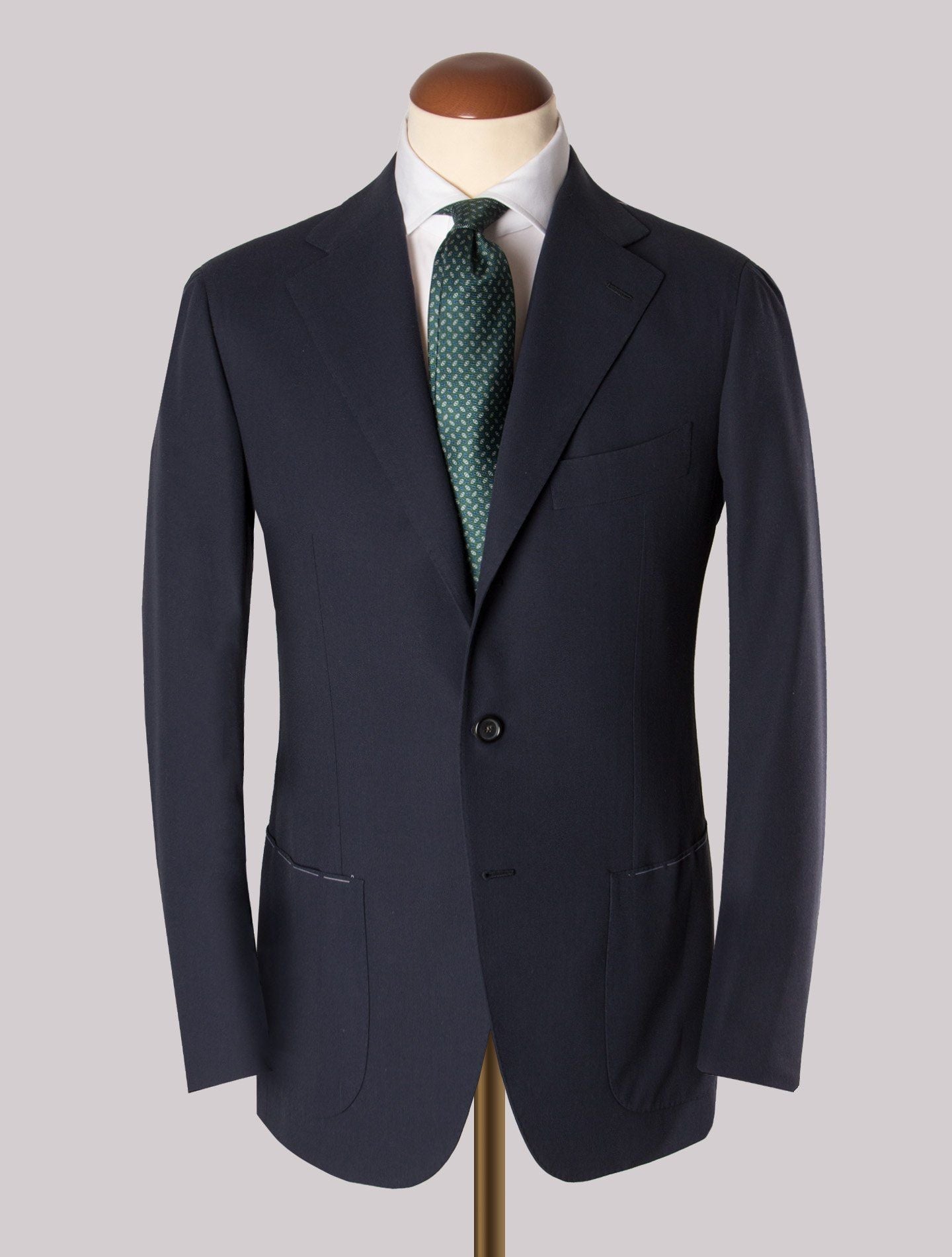 Cotton Single Breasted Suit Navy Cesare Attolini Suits 46