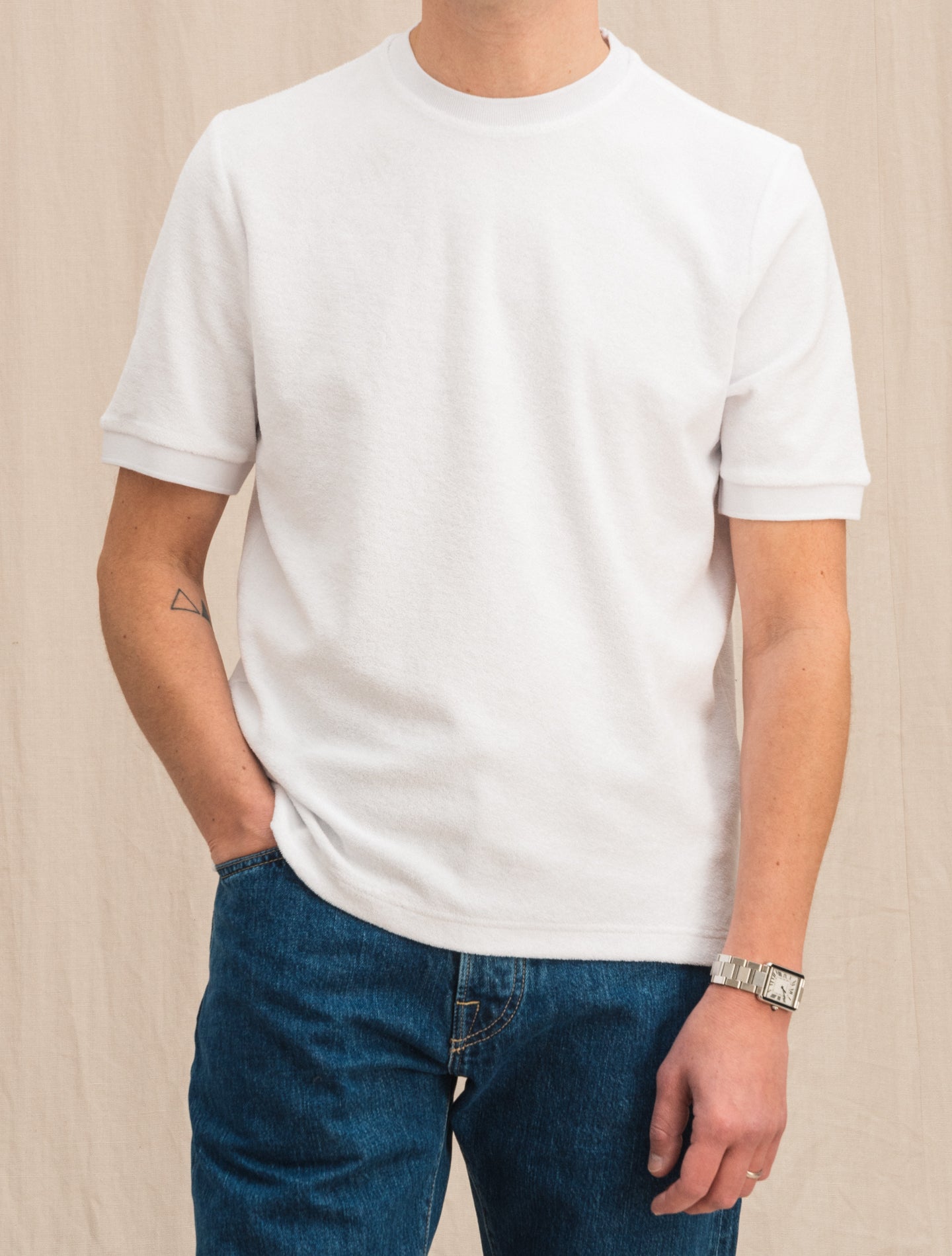 Cotton Terry T-Shirt White Zanone T-shirts 46