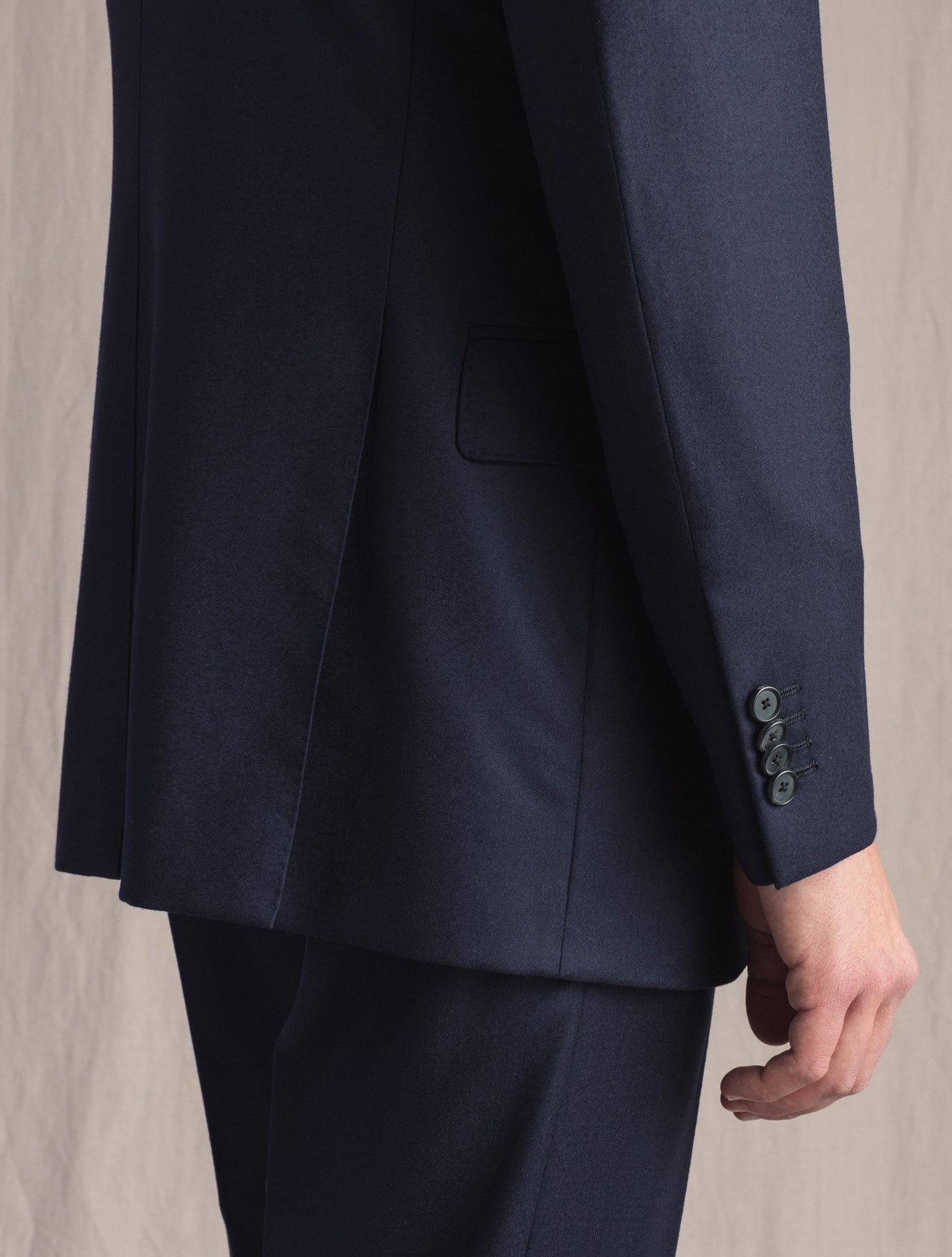 Dark Blue Boheme Light Flannel Suit | Gabucci