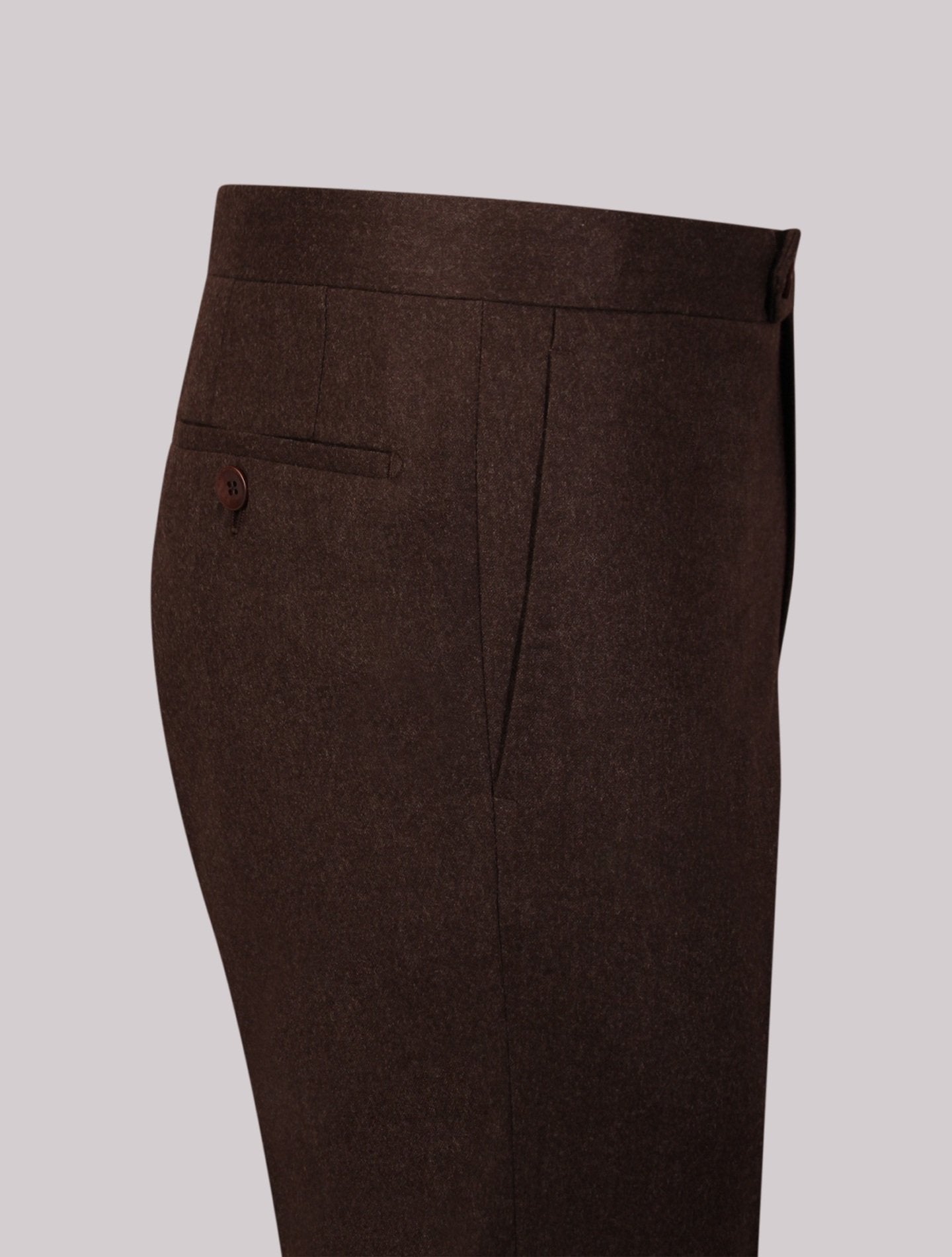 Dark Brown 290 Flannel Trousers