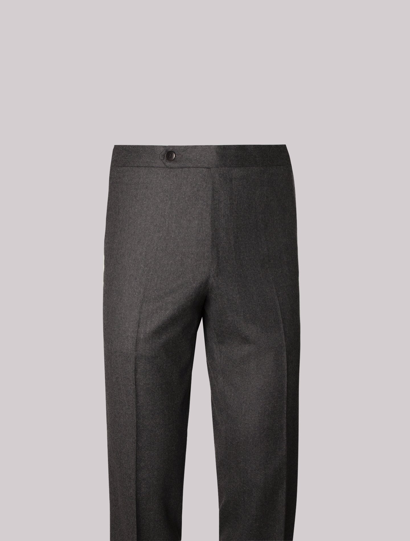 Dark Grey 290 Flannel Mid Rise Trousers