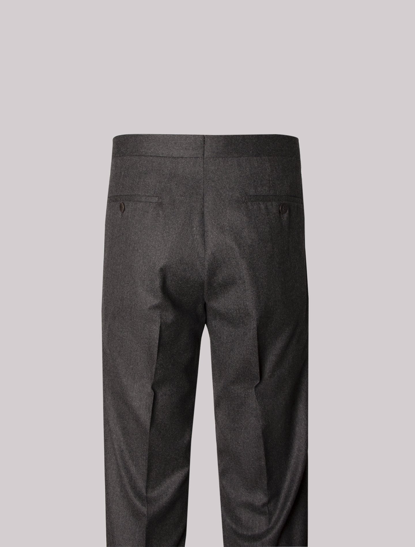 Dark Grey 290 Flannel Mid Rise Trousers