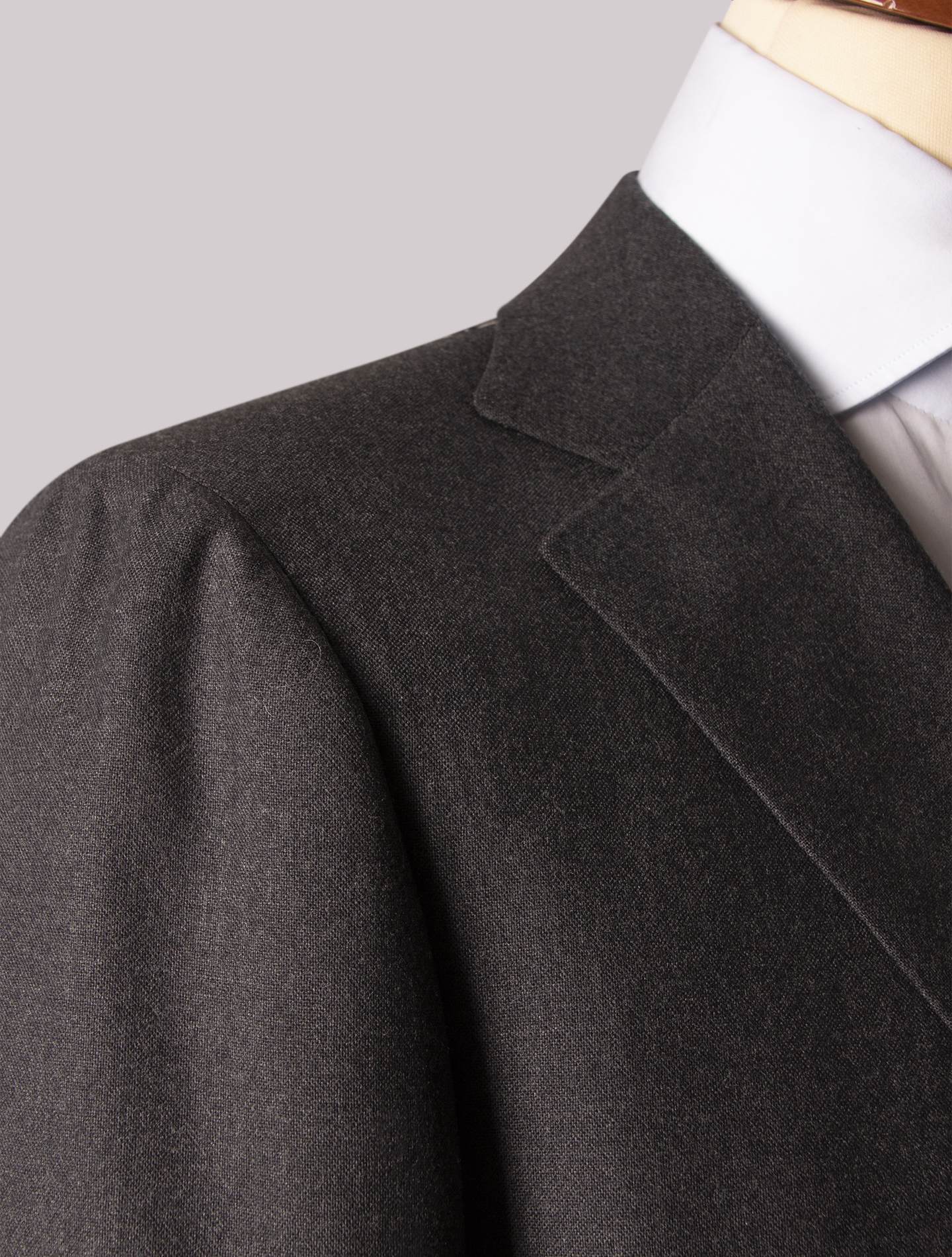 Dark Grey Single Breasted Wool Suit – Gabucci