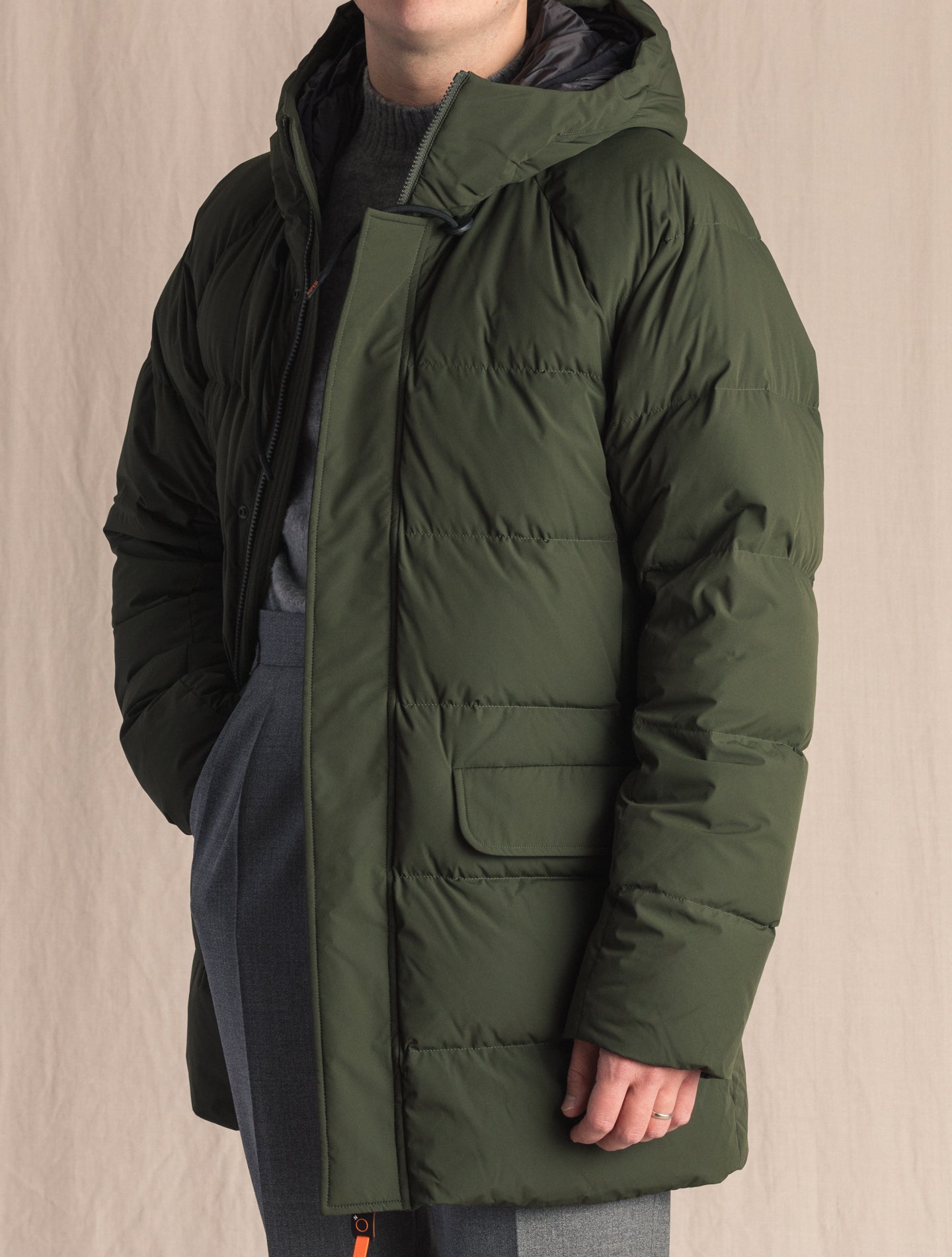 Down Parka Radon Green Aspesi Outerwear XS