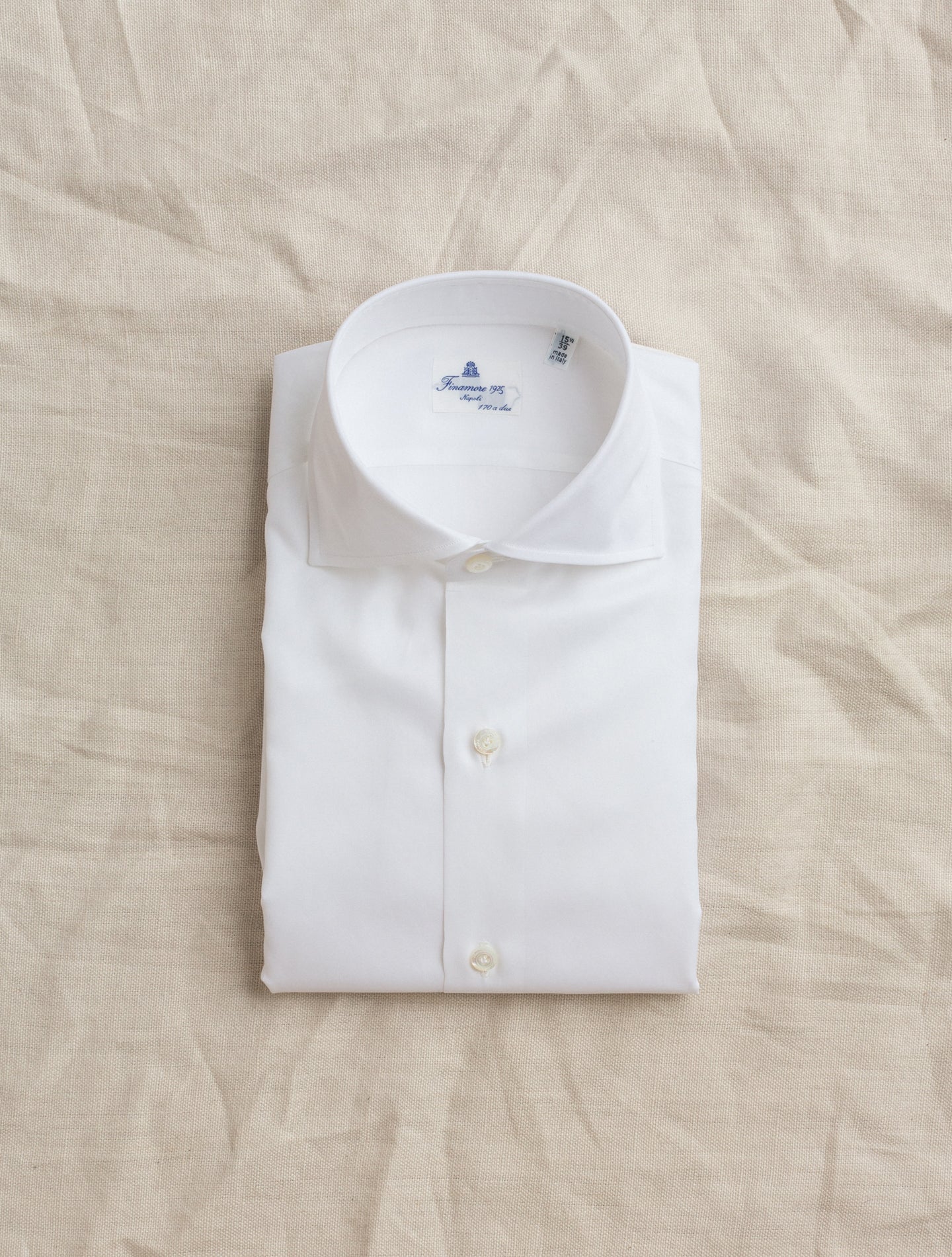 Eduardo 170 Cut Away Shirt White Finamore Shirts 38