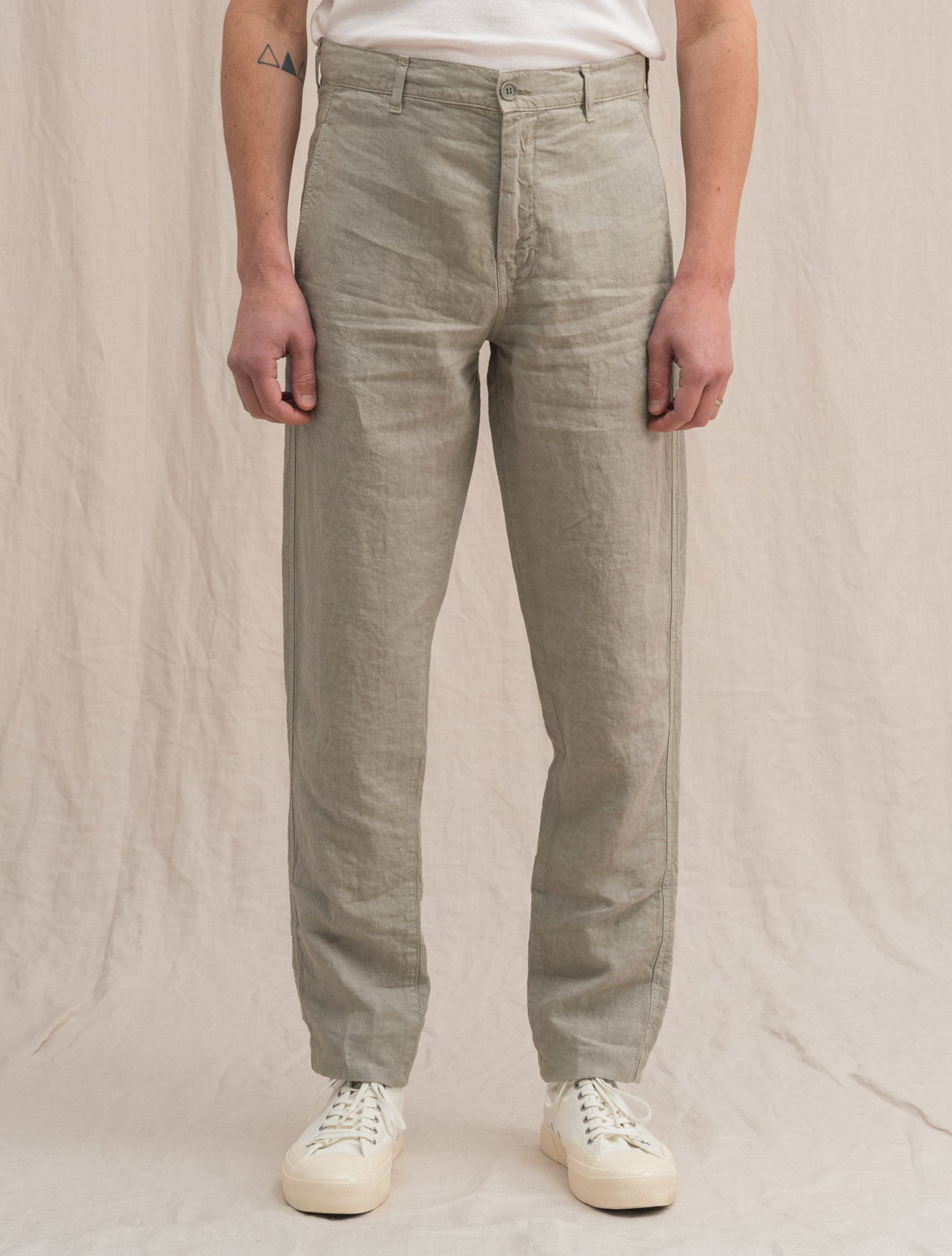 Funzionale Linen Trouser Khaki Aspesi Trousers 46