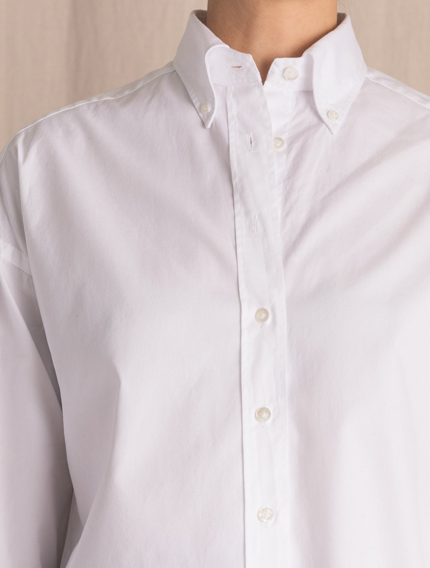 Grace Relaxed Washed Pinpoint Shirt White Finamore Shirts IT 38