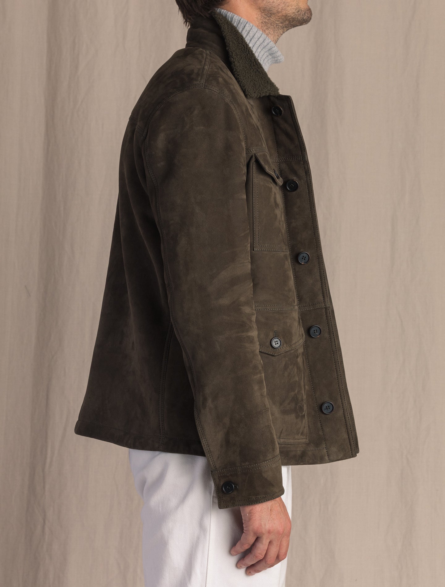 Green Shearling Jacket | Gabucci