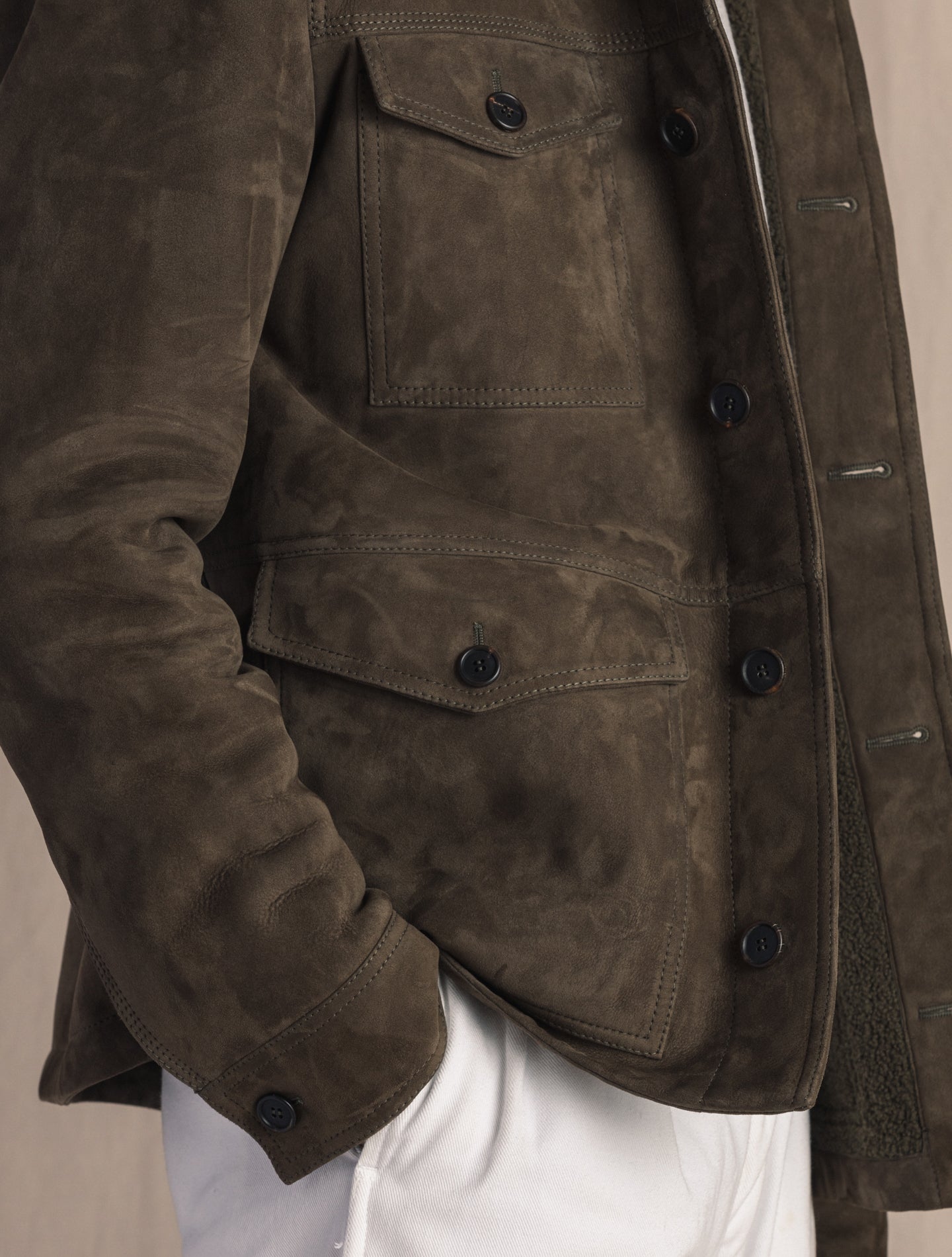 Green Shearling Jacket | Gabucci