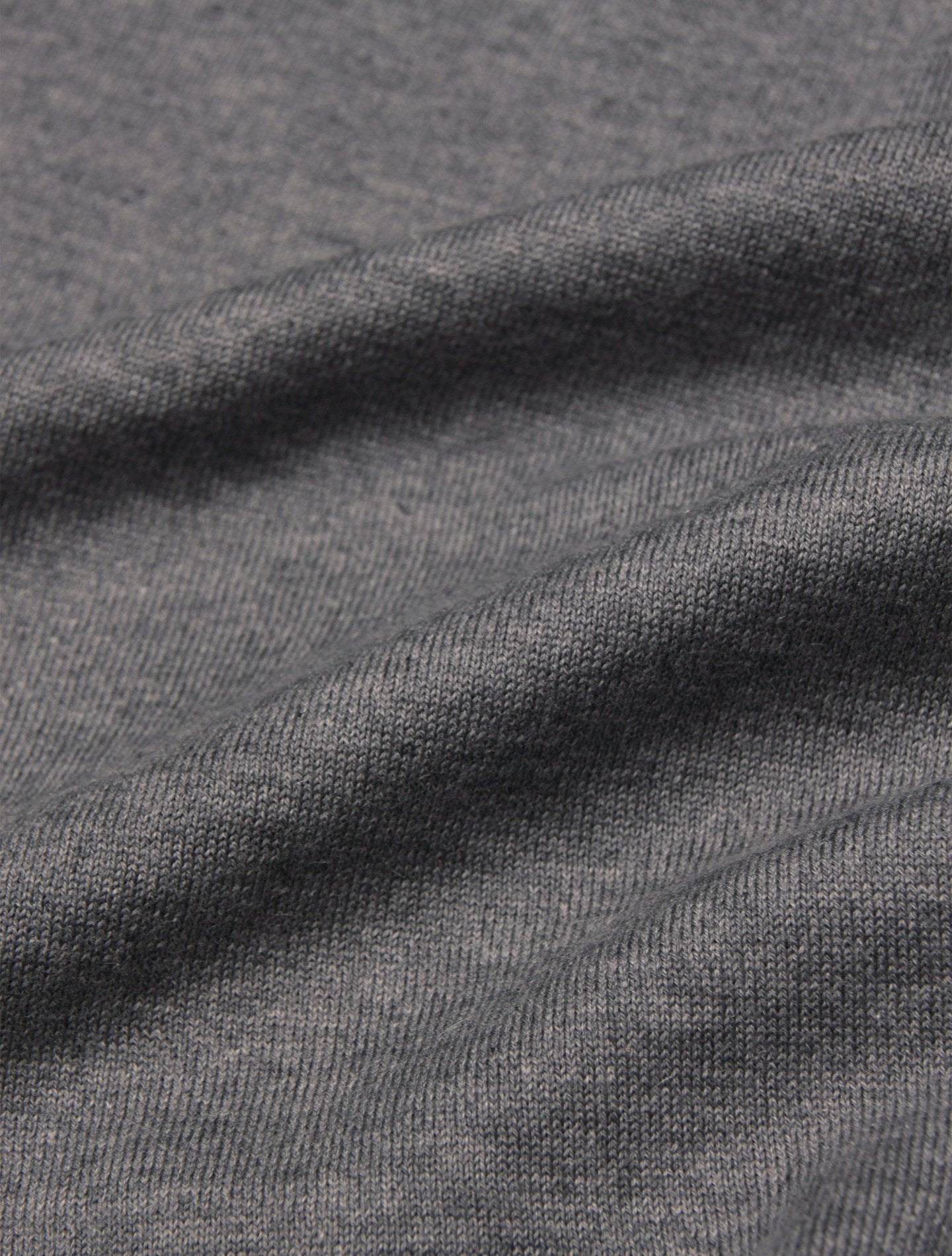 Grey Fine Crewneck Short Sleeve