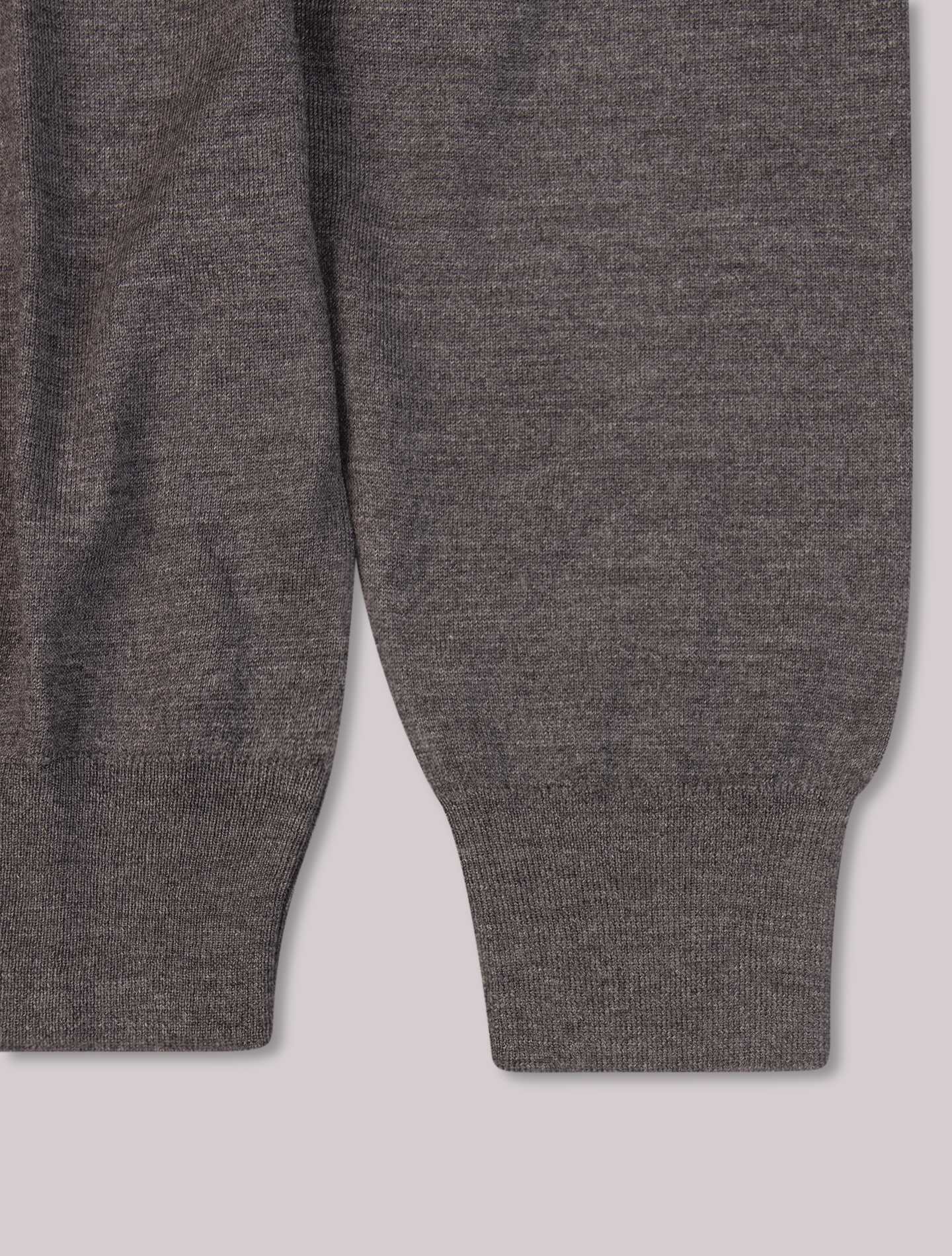 Grey Fine Merino Wool Crewneck Sweater Gabucci Knitwear 46