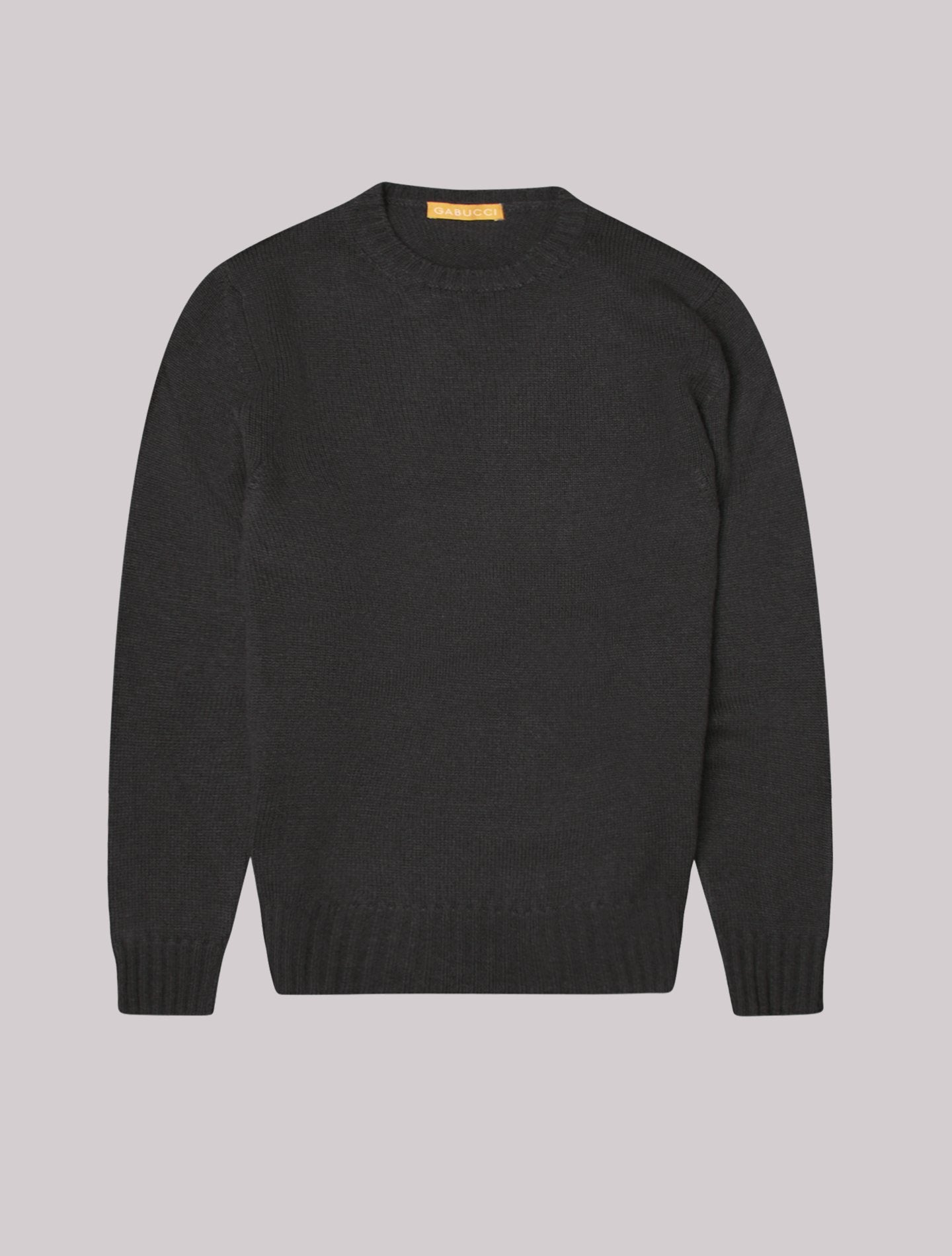 Grey Heavy Crewneck Cashmere Sweater