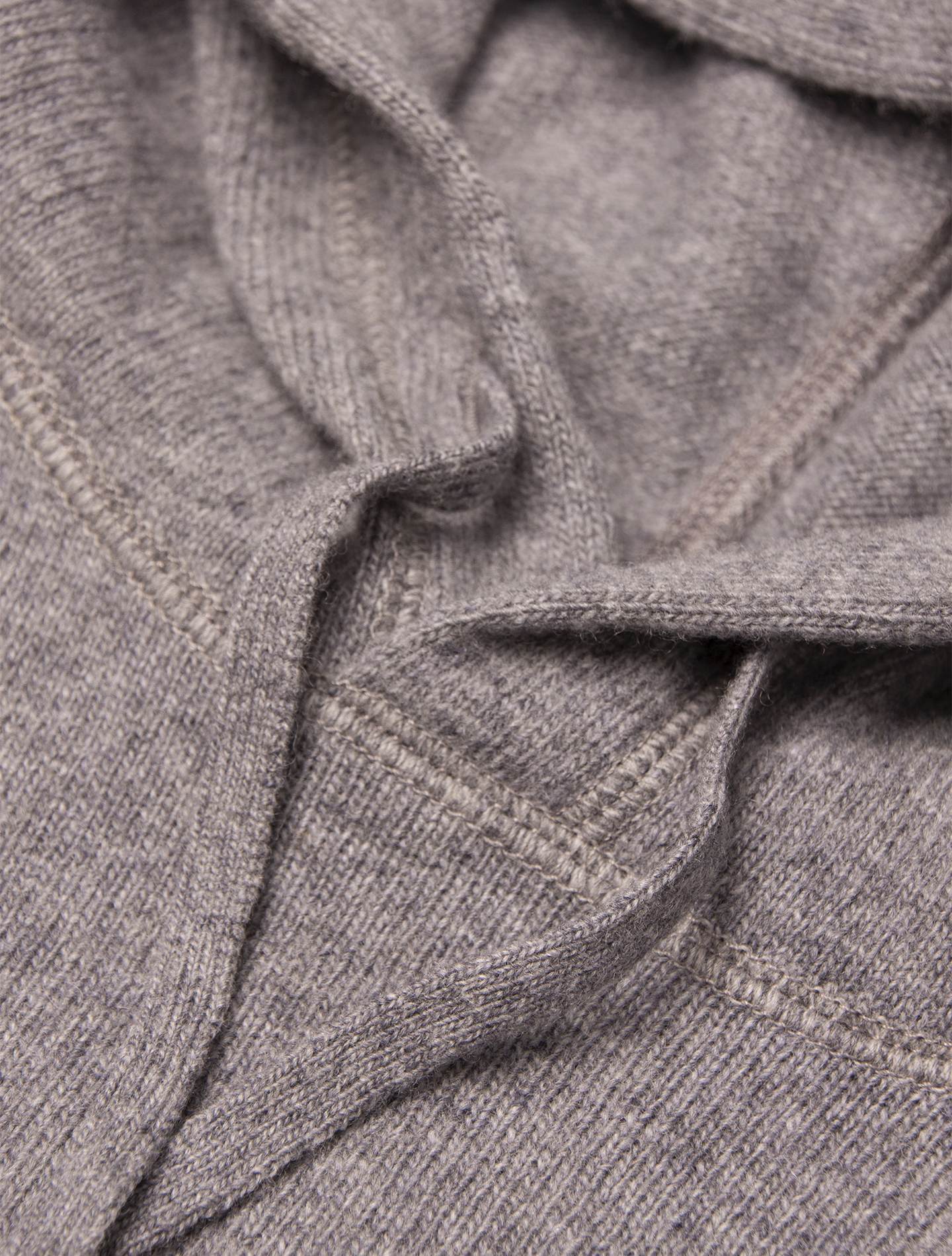 Grey Knitted Hoodie Sweater